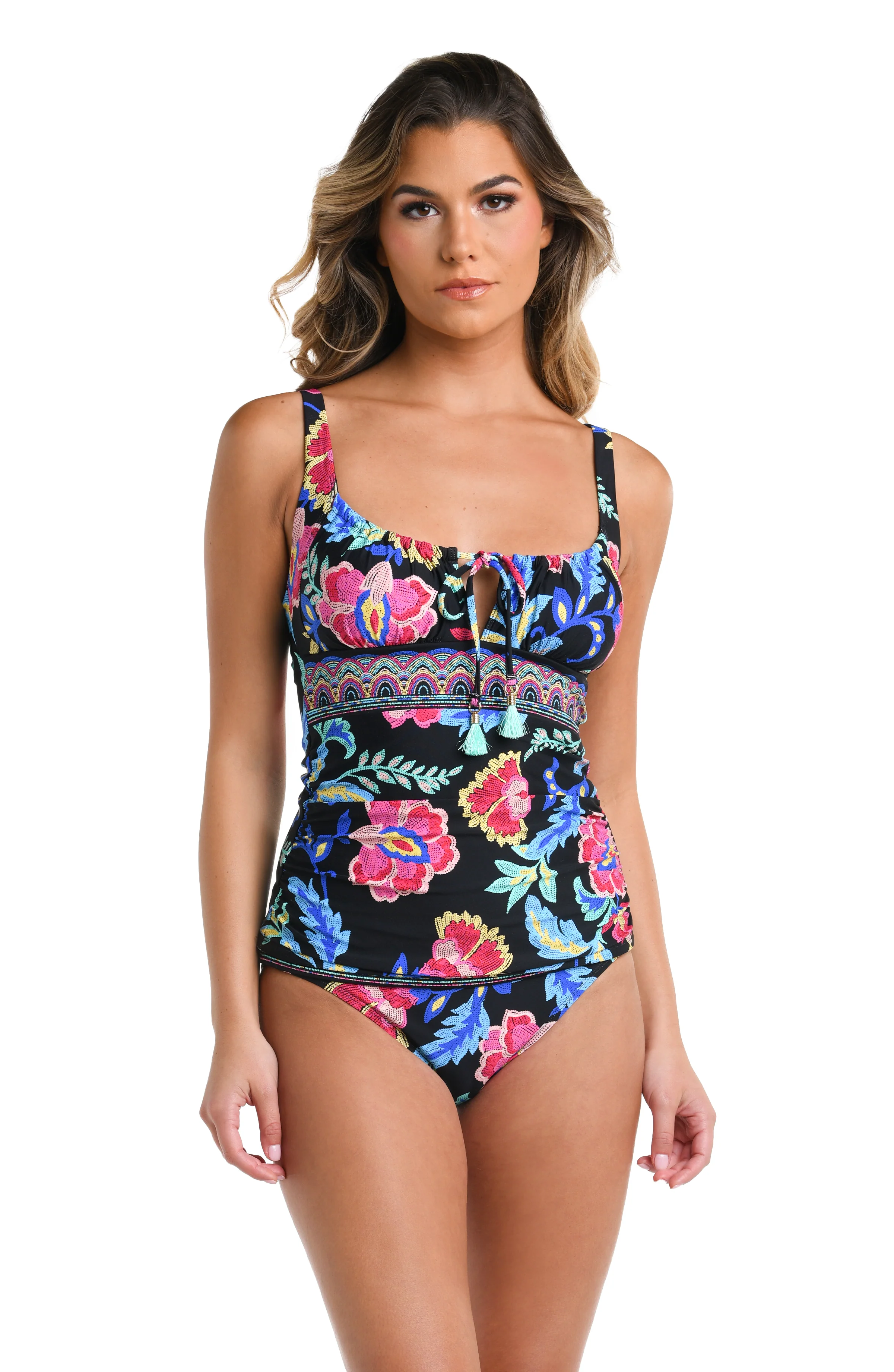 Midnight Magic Over the Shoulder Tankini Top - FINAL SALE