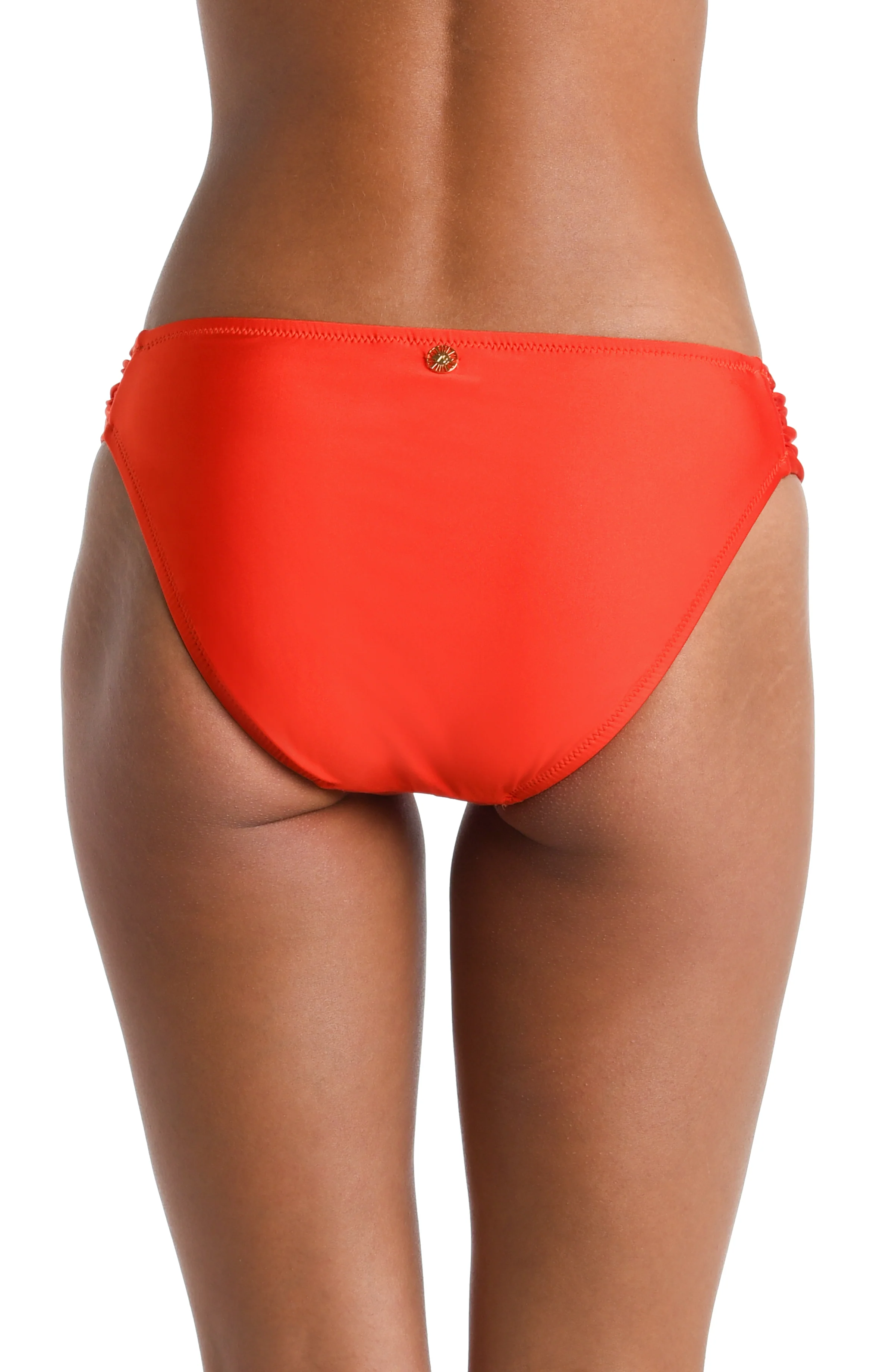 Sunshine 79 Sunshine Solids Side Shirred Hipster Bottom - Flame - FINAL SALE