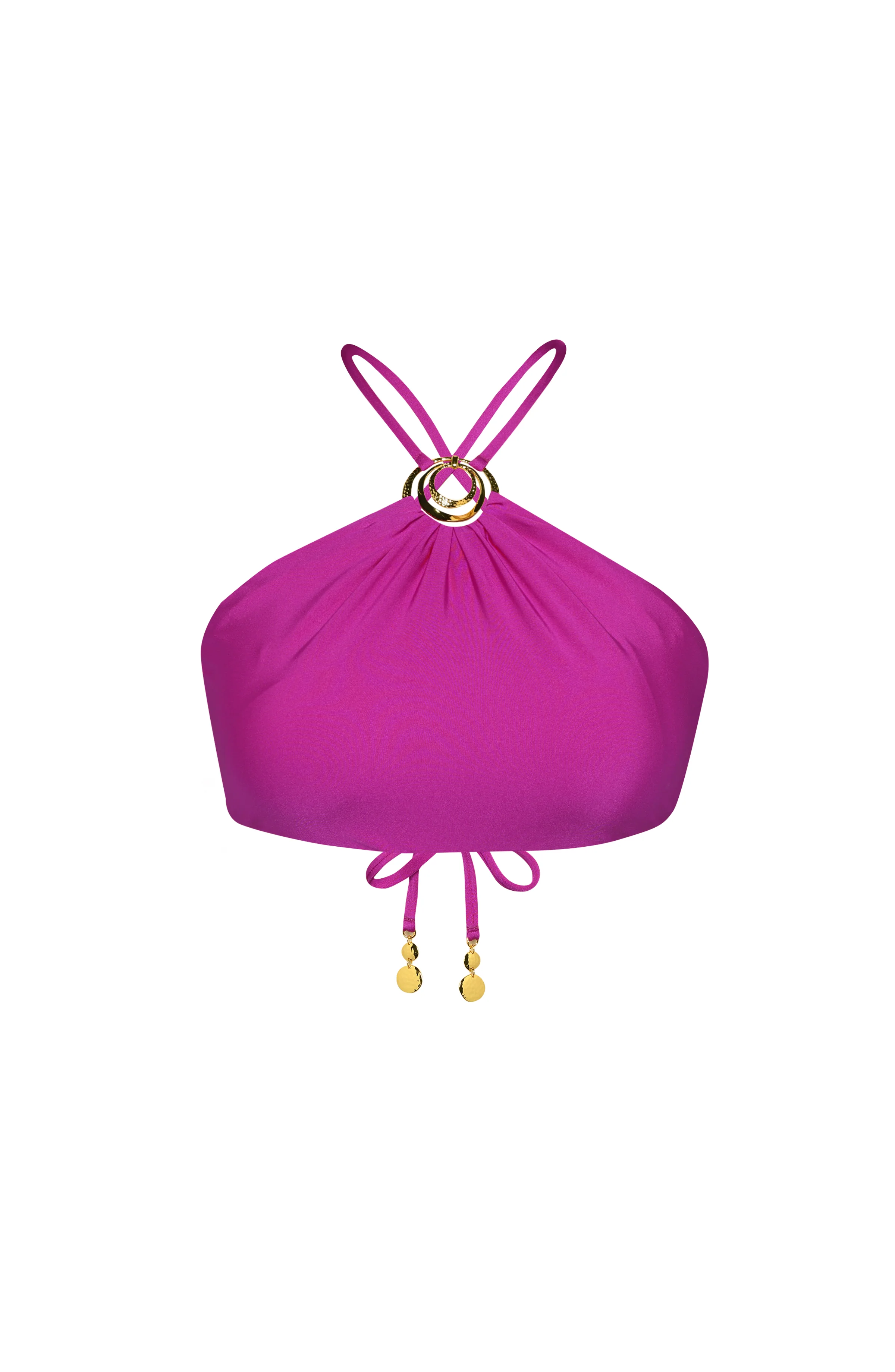 Sunshine 79 Sunshine Solids High-Neck Top - Bright Violet - FINAL SALE