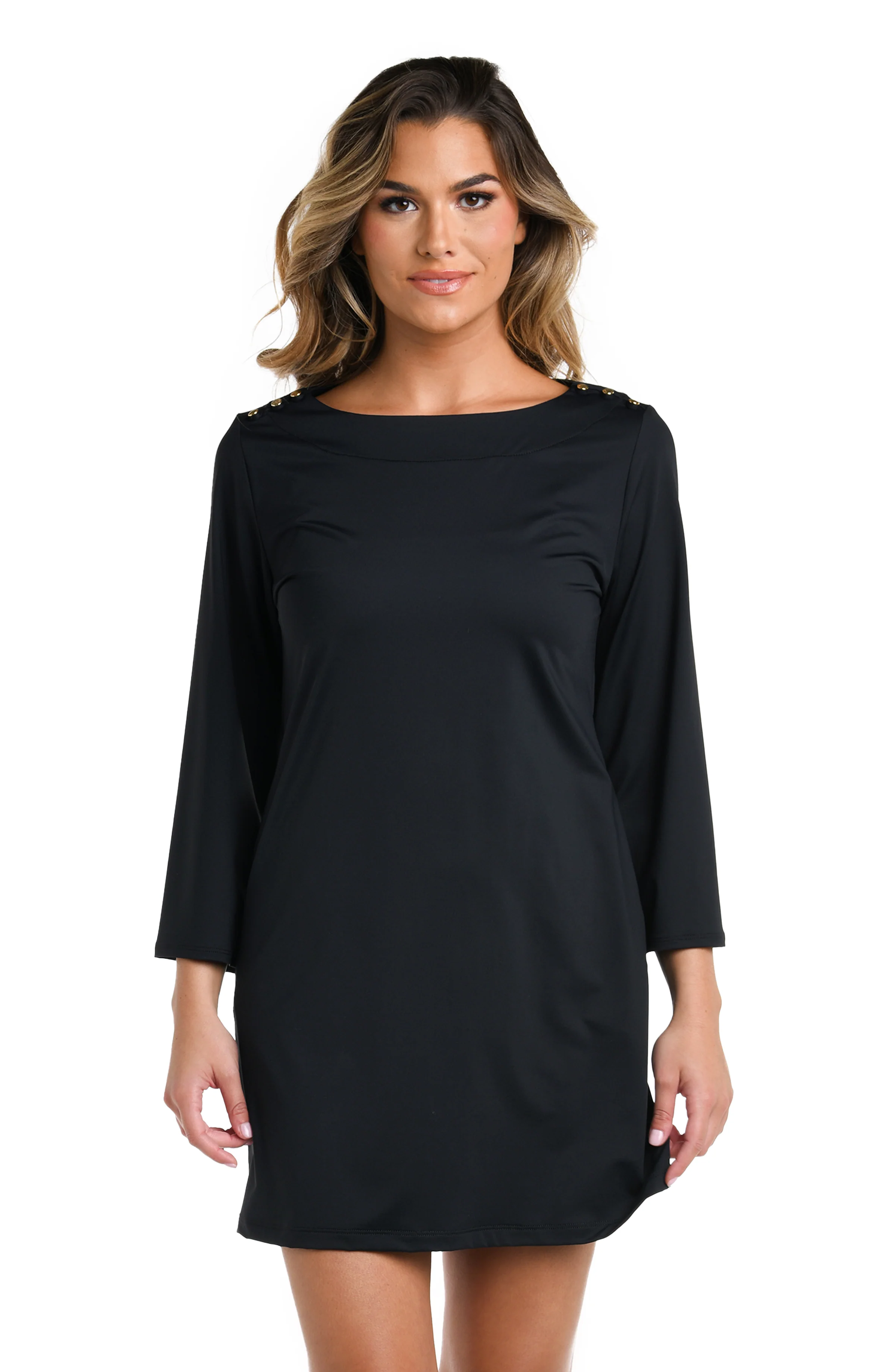 Slinky Jersey Boat Neck Tunic Cover Up - FINAL SALE