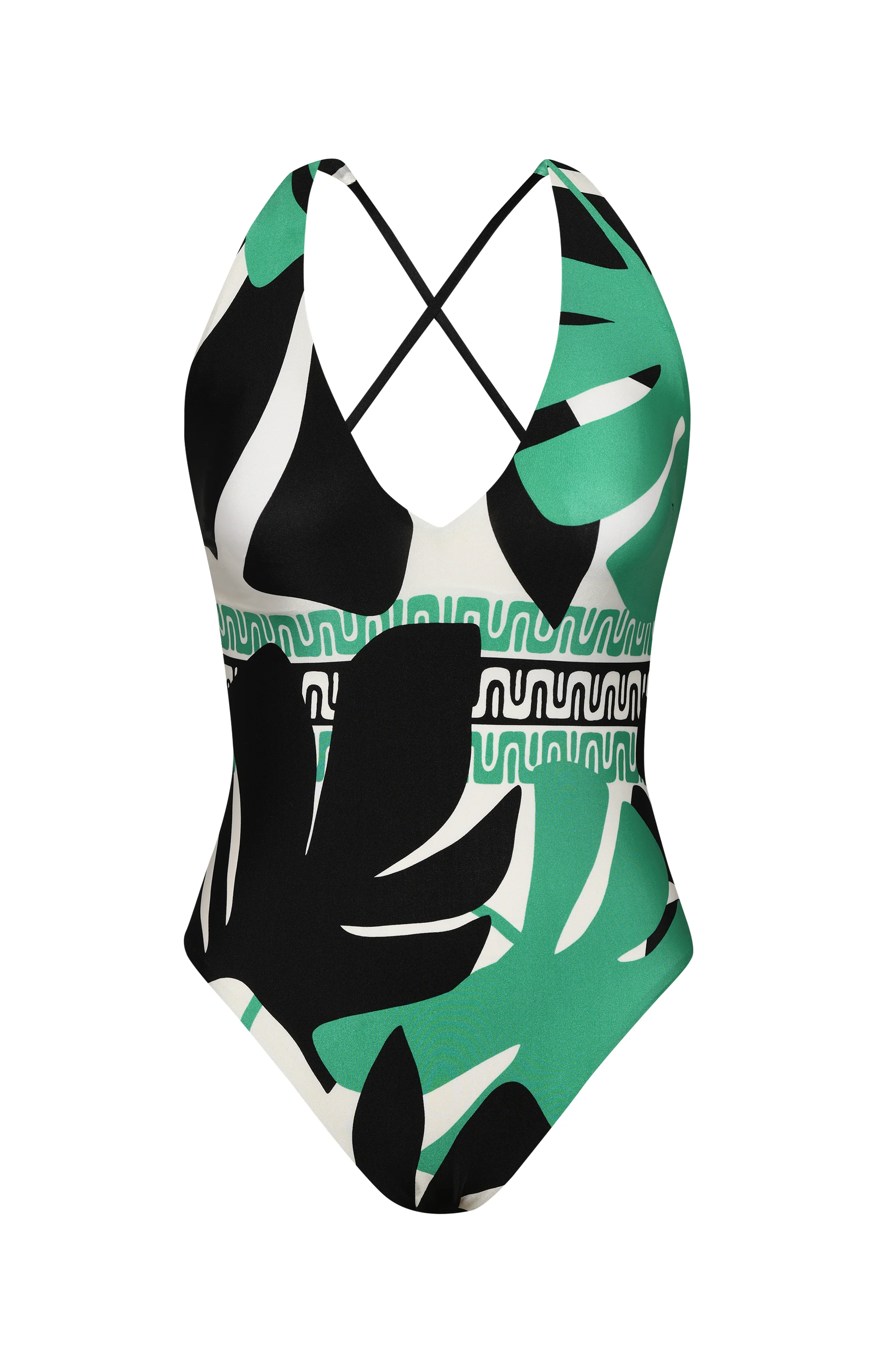 Sunshine 79 Monstera V-Plunge One Piece - FINAL SALE