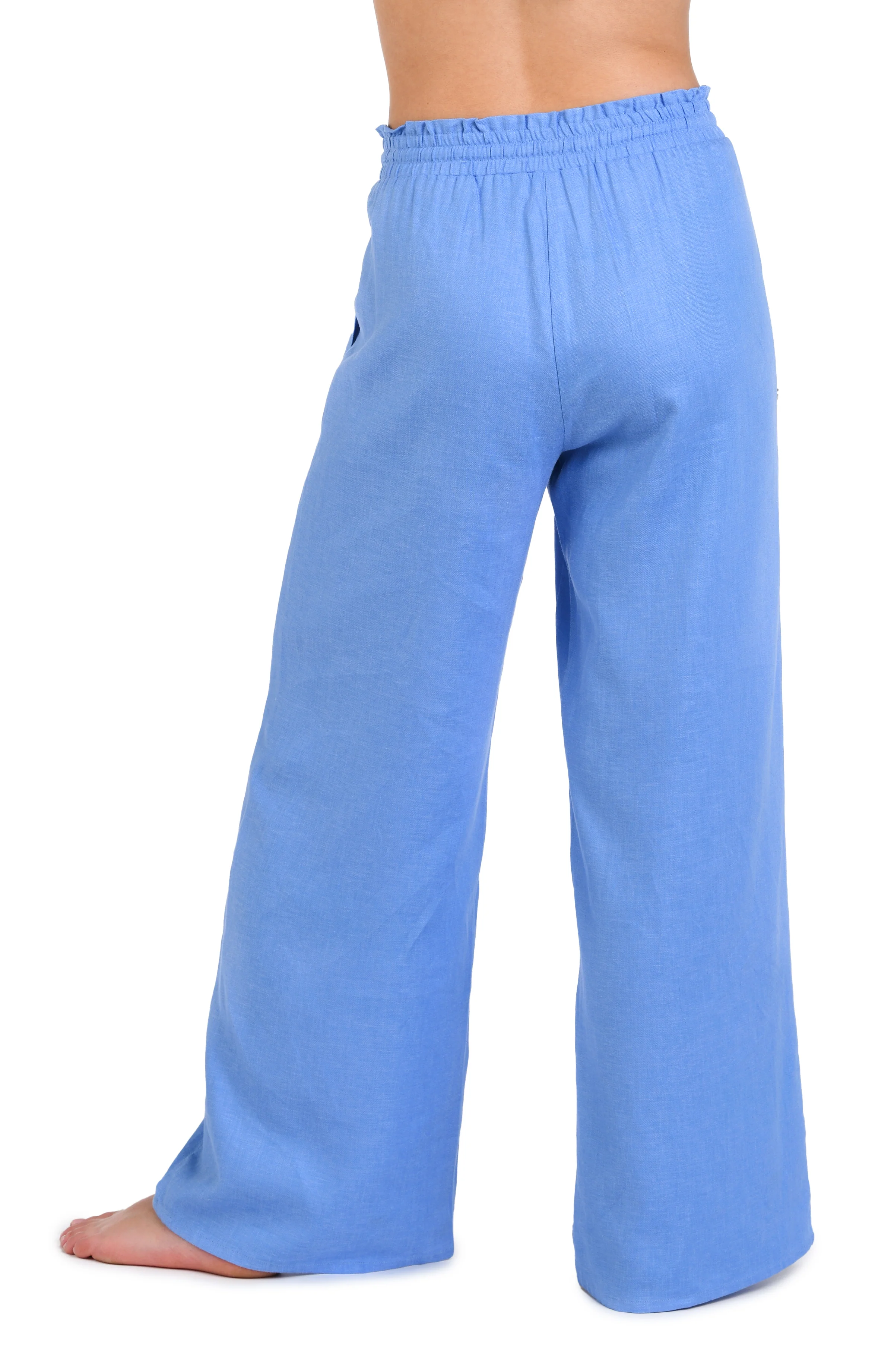 Delphine Coast Beach Pant Cover Up - Chambray - FINAL SALE