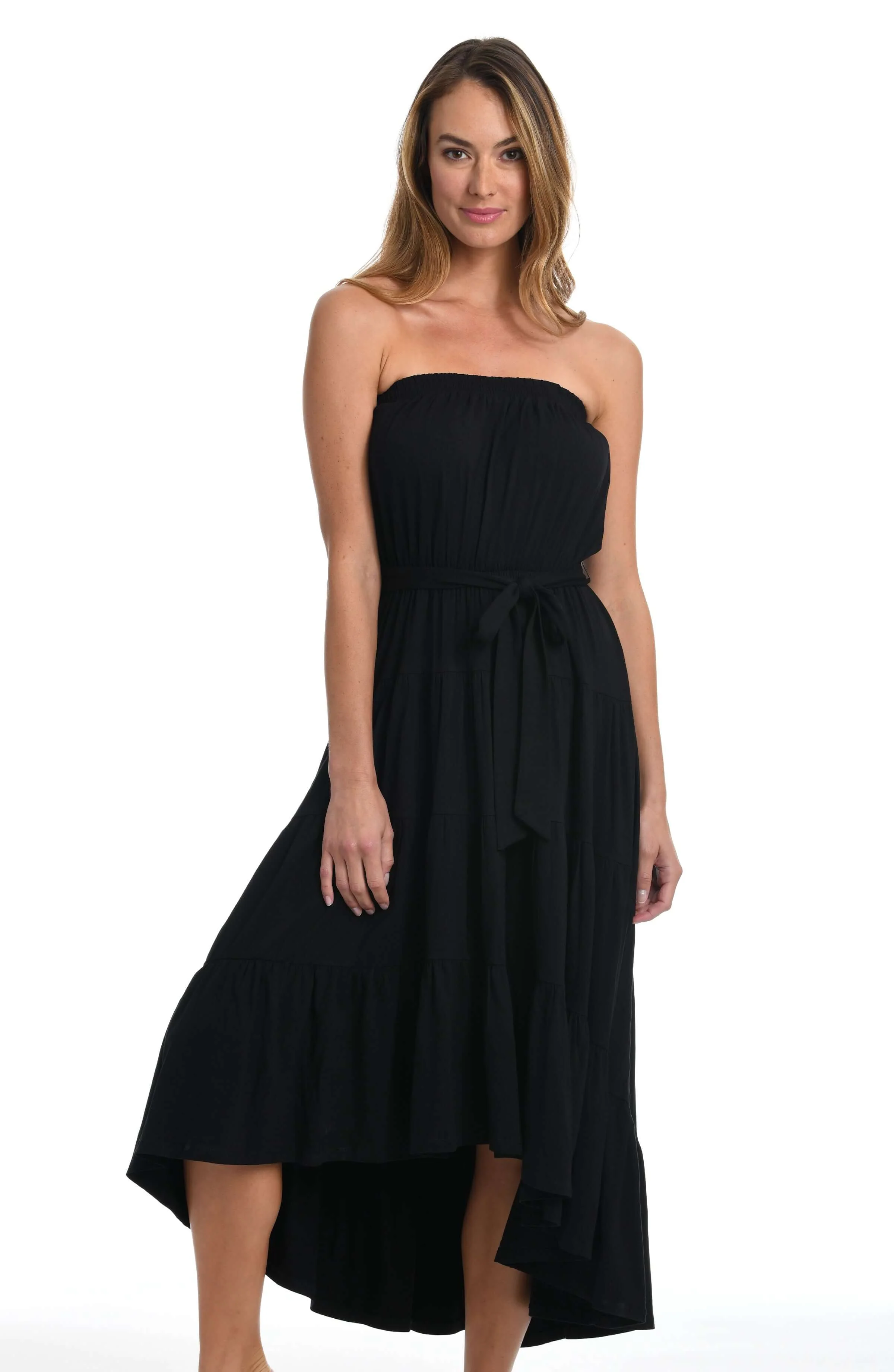 Draped Darling Strapless Midi Dress - FINAL SALE