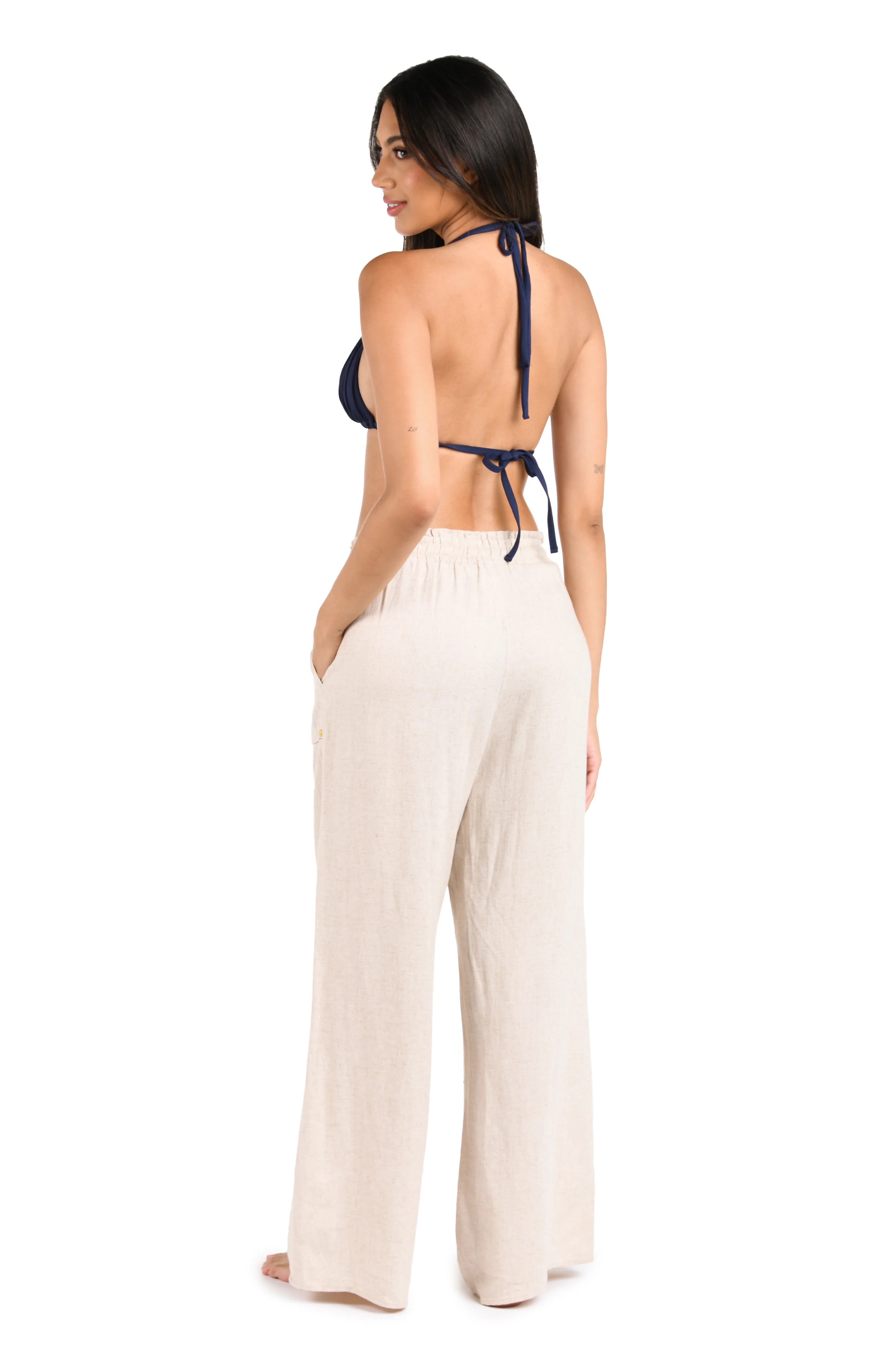 Delphine Coast Beach Pant Cover Up - Taupe