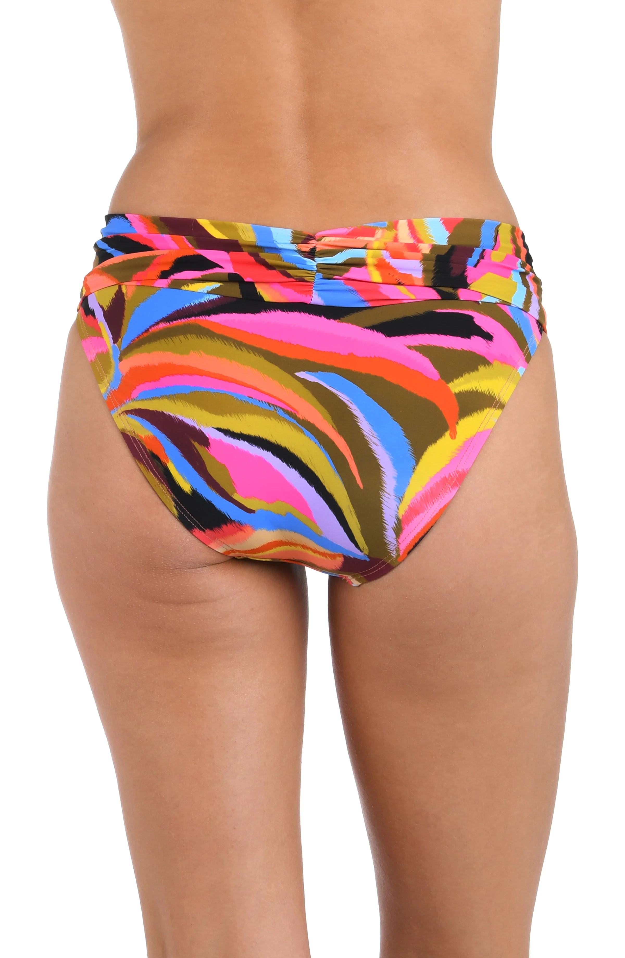 Tropic Waves Shirred Band Hipster Bottom - FINAL SALE