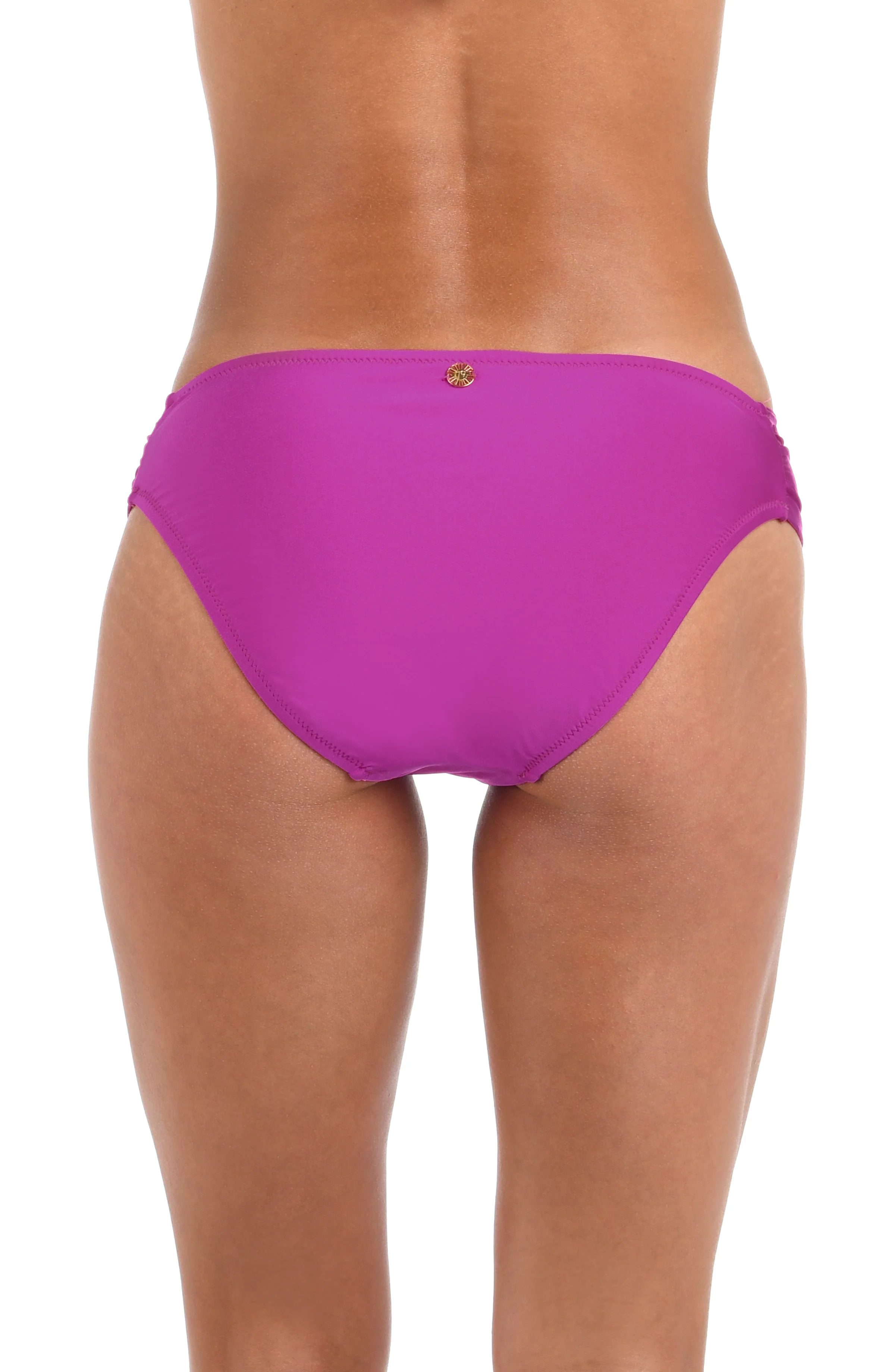 Sunshine 79 Sunshine Solids Side Shirred Hipster Bottom - Bright Violet - FINAL SALE