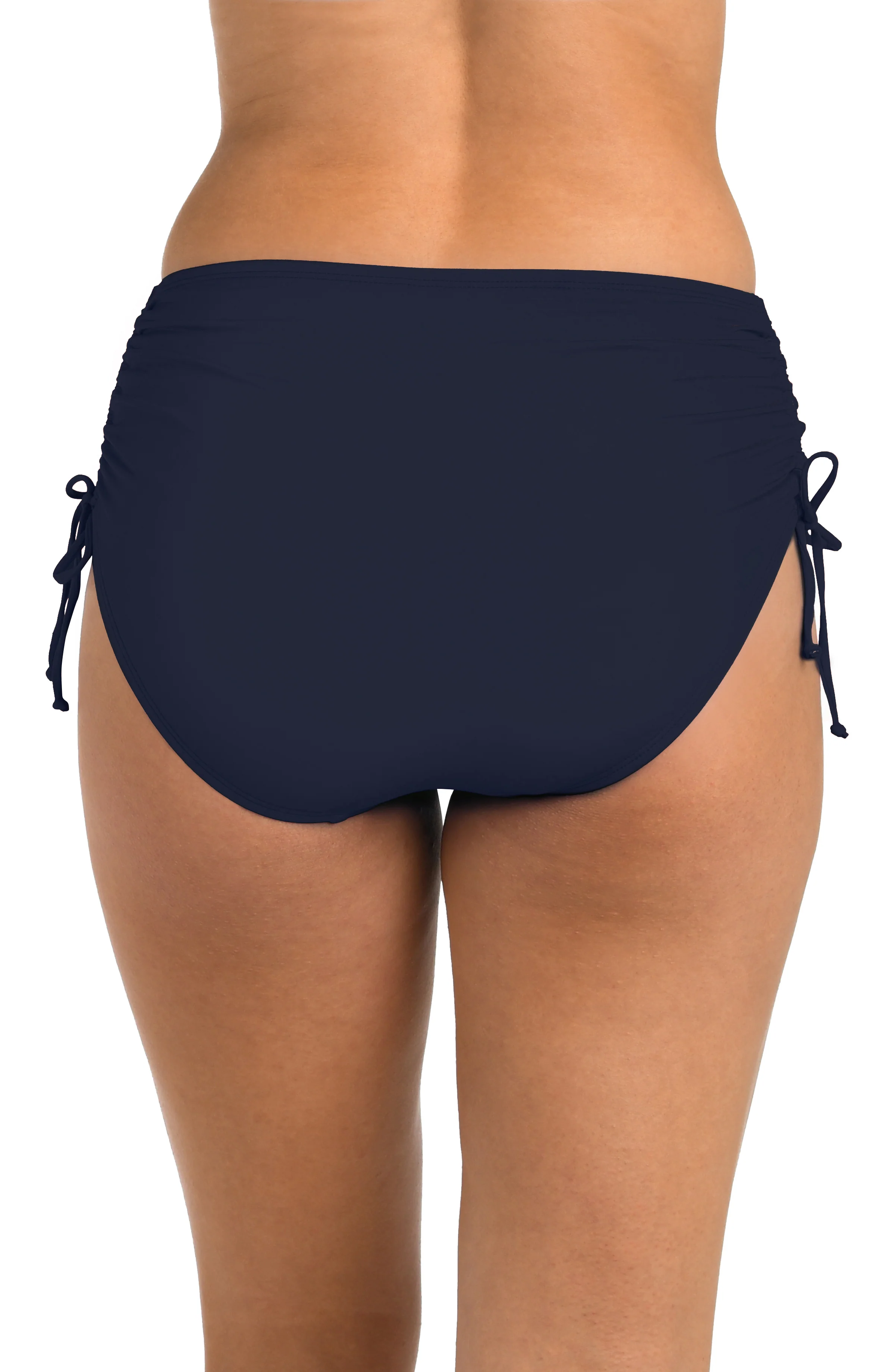 24th & Ocean Solid Mid Waist Side Tie Hipster Bottom