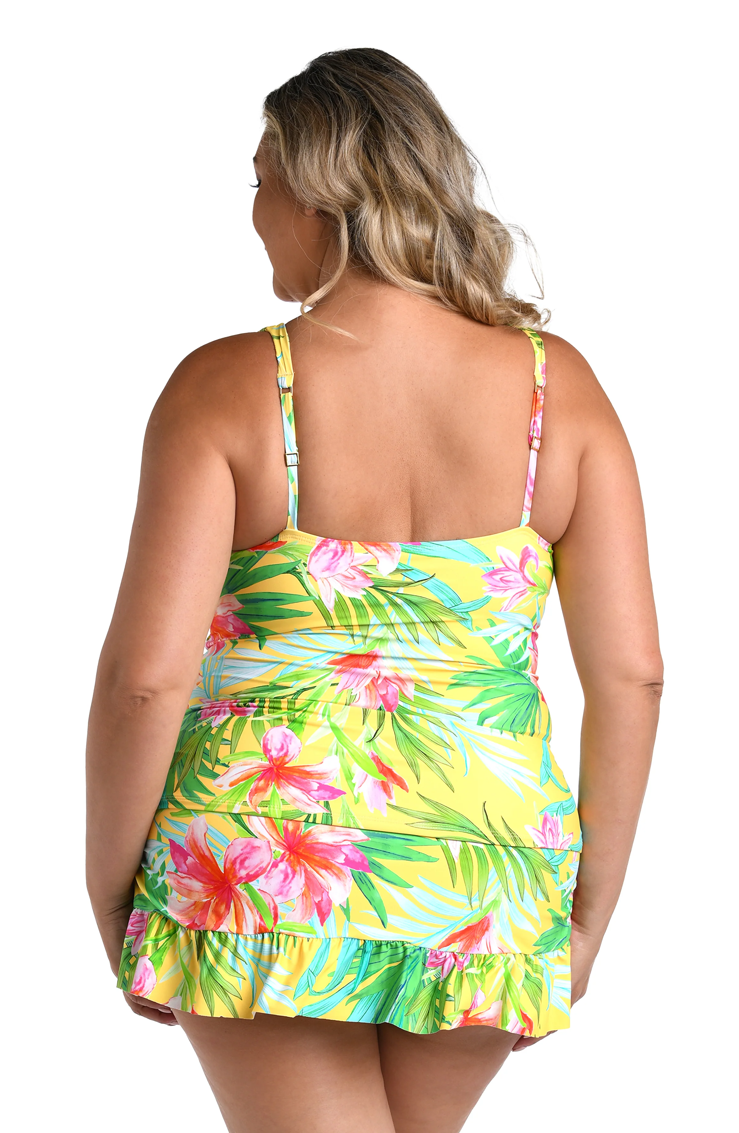 Calypso Bloom Over The Shoulder Tankini Top - FINAL SALE