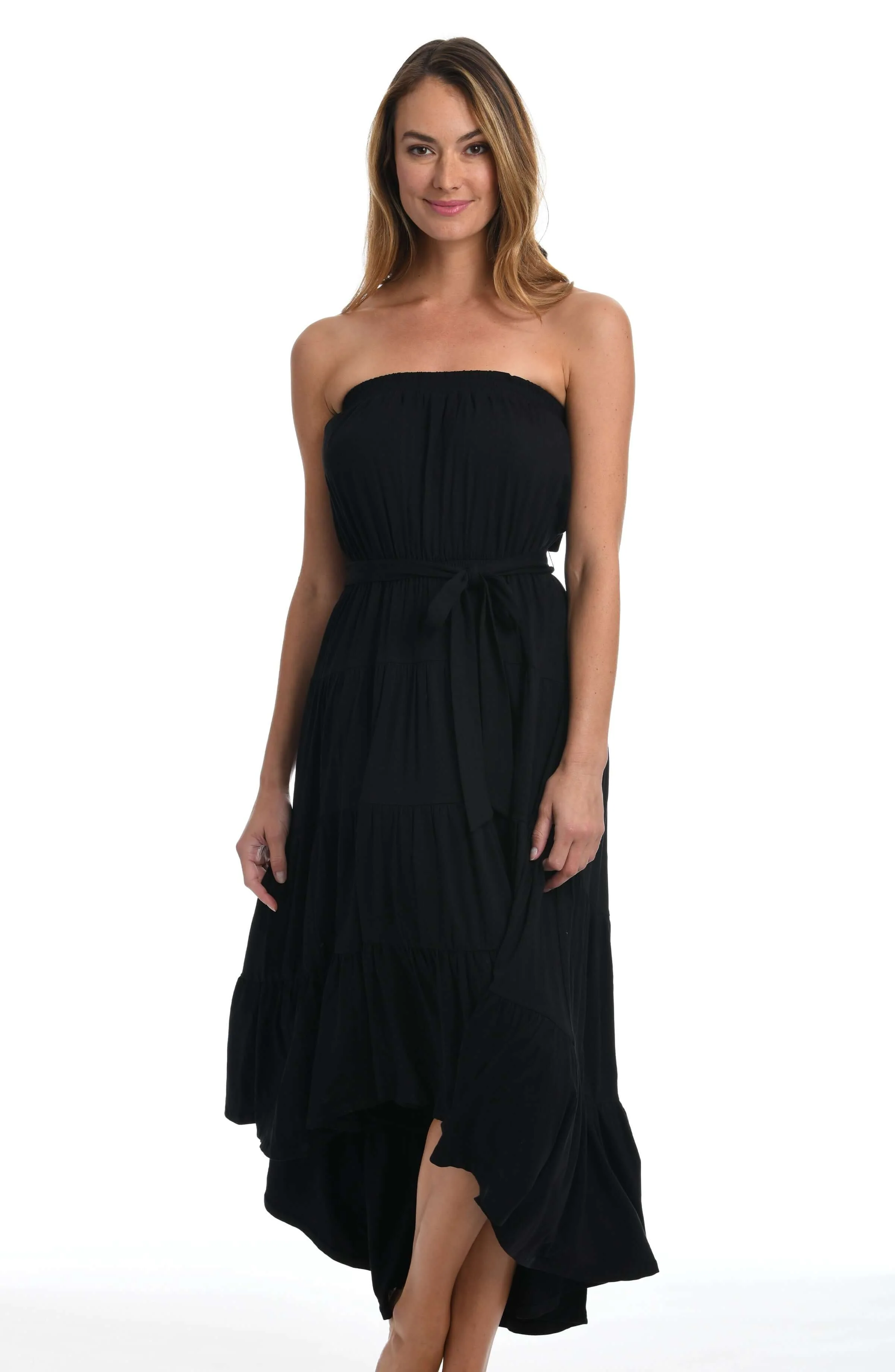 Draped Darling Strapless Midi Dress - FINAL SALE