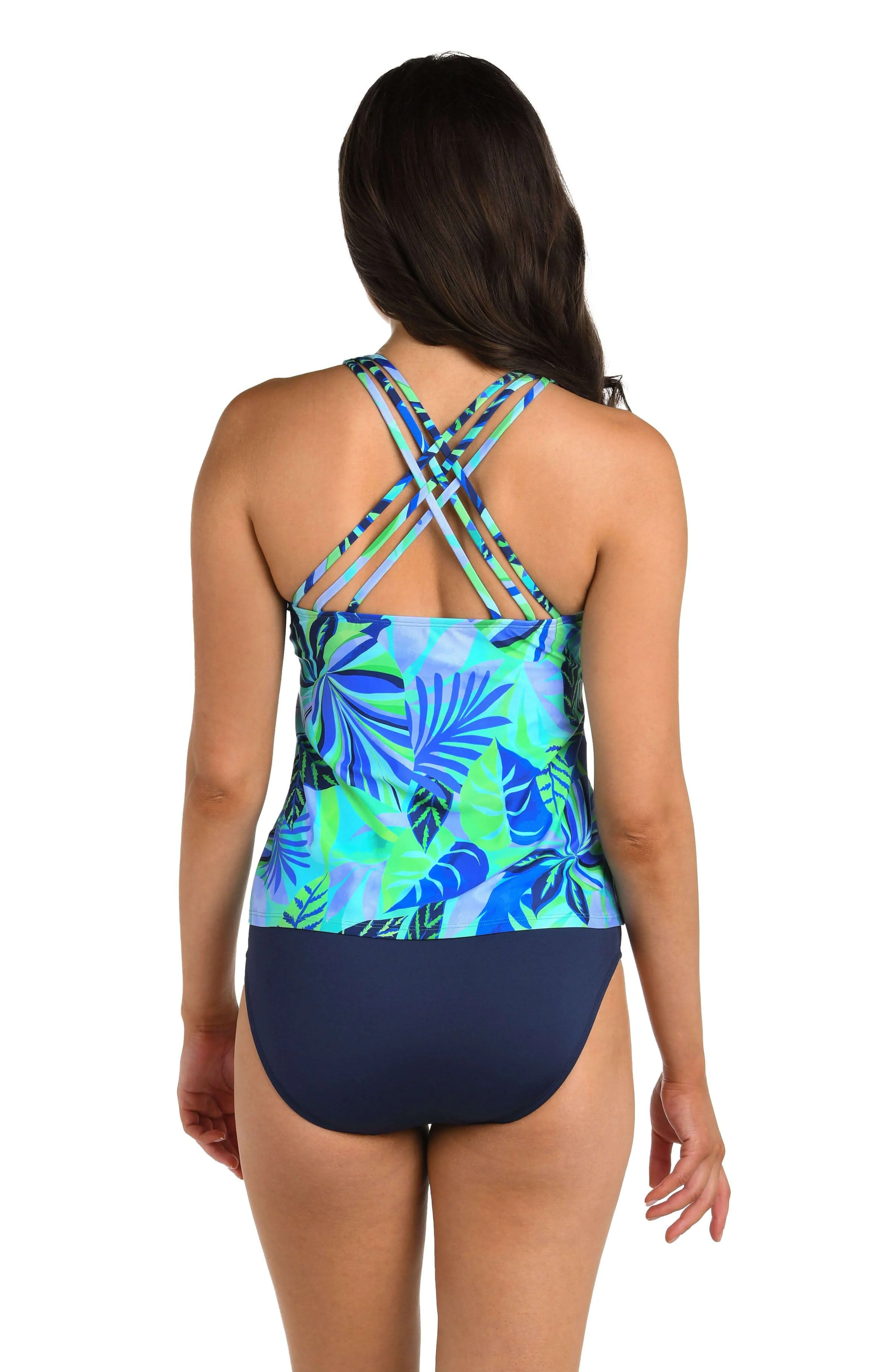 24th & Ocean Aegean Tropics Underwire Crossback Tankini Top - FINAL SALE
