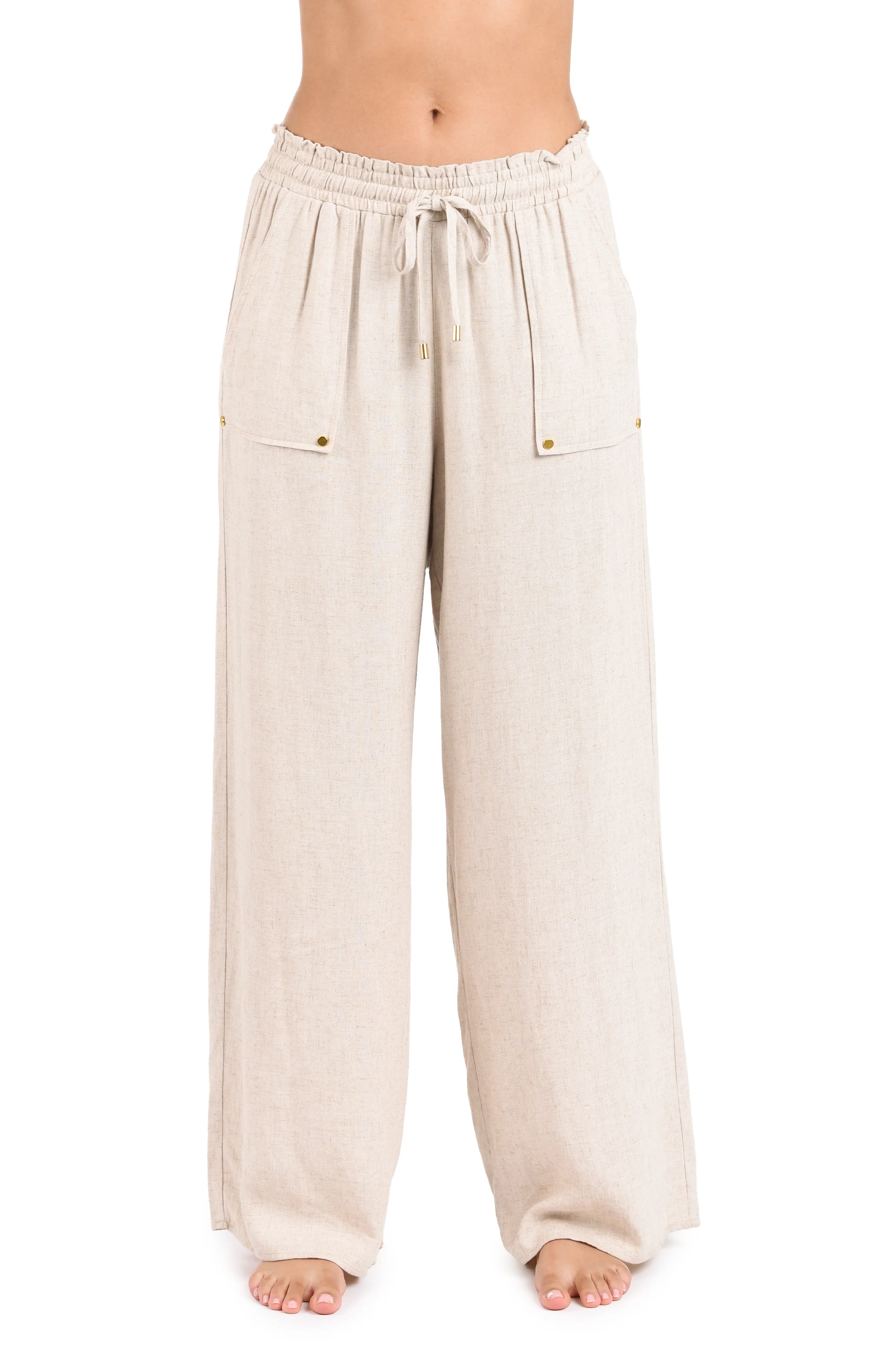 Delphine Coast Beach Pant Cover Up - Taupe