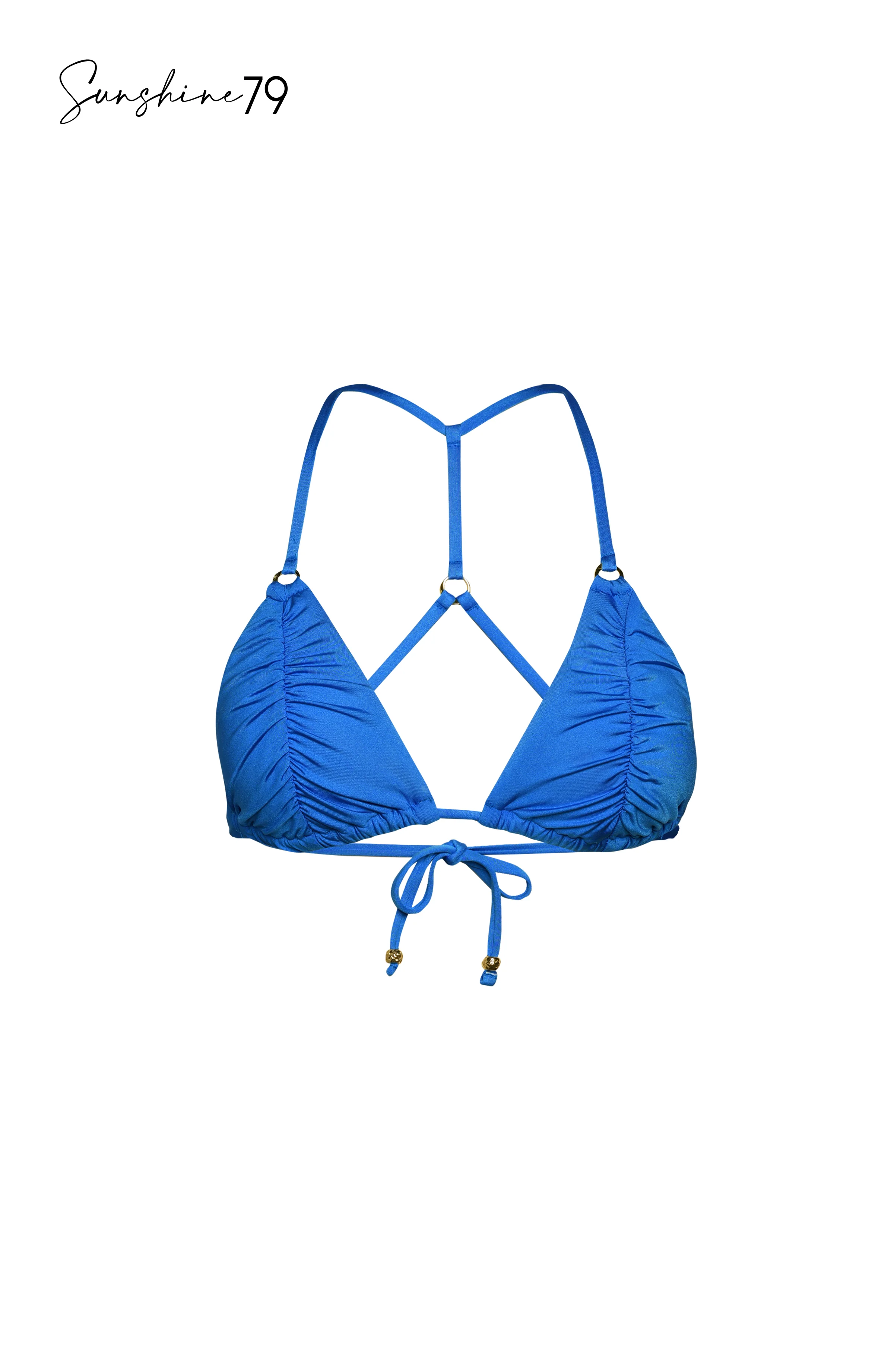 Sunshine 79 Sunshine Solids Triangle Top - Pacific Blue - FINAL SALE