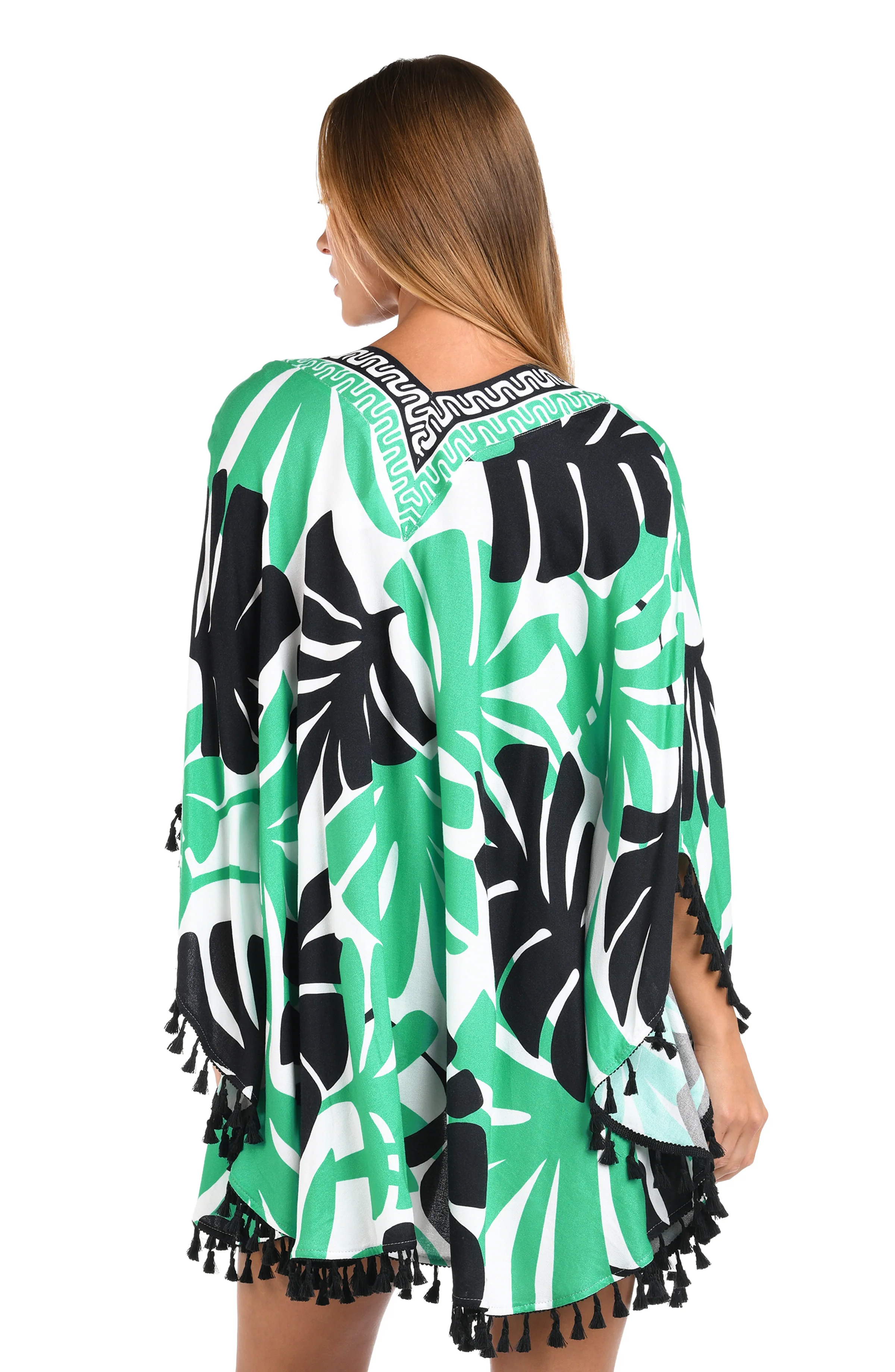 Sunshine 79 Monstera Open Front Kimono - FINAL SALE