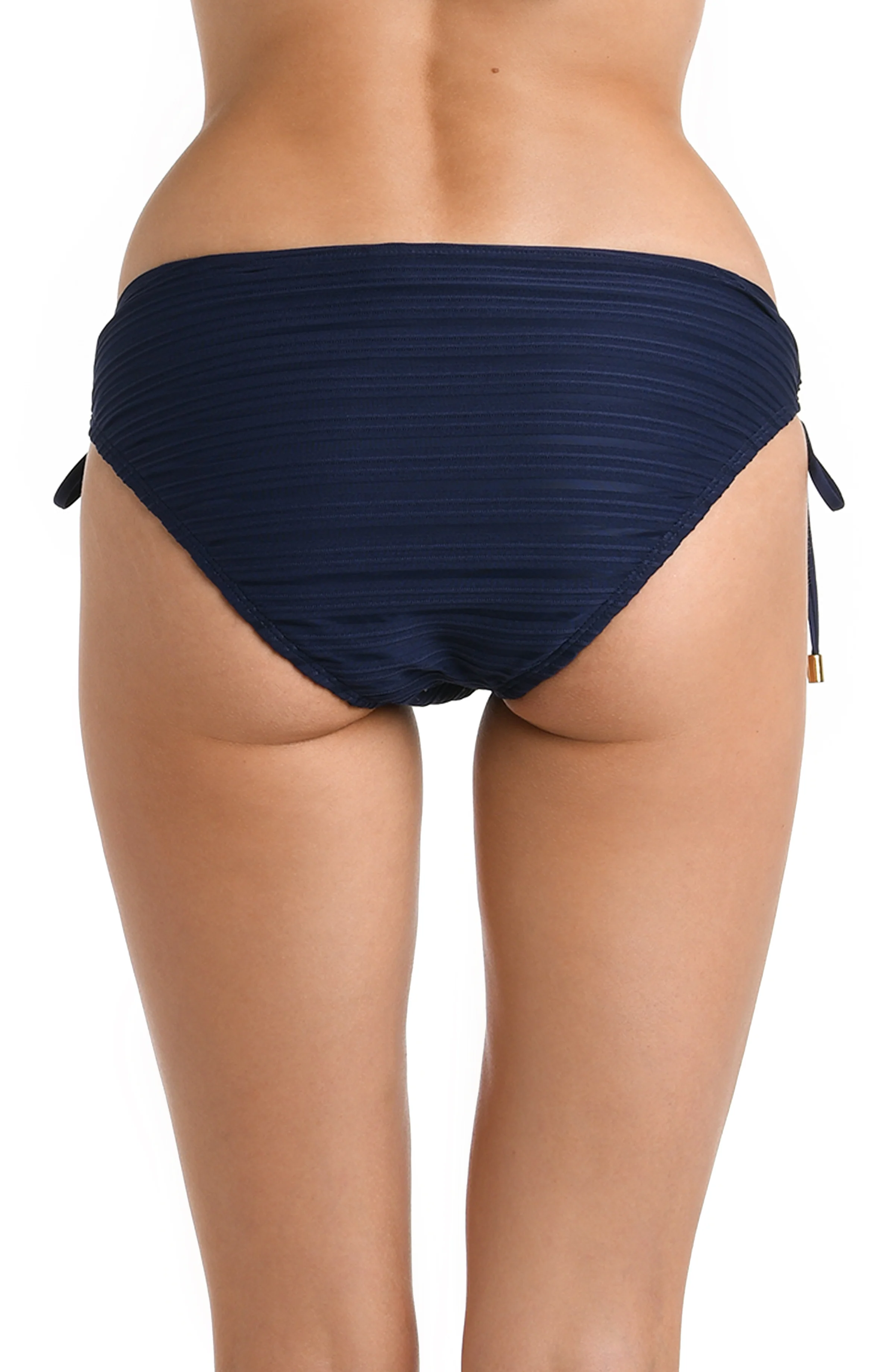 Fluid Lines Side Tie Hipster Bottom - Indigo - FINAL SALE