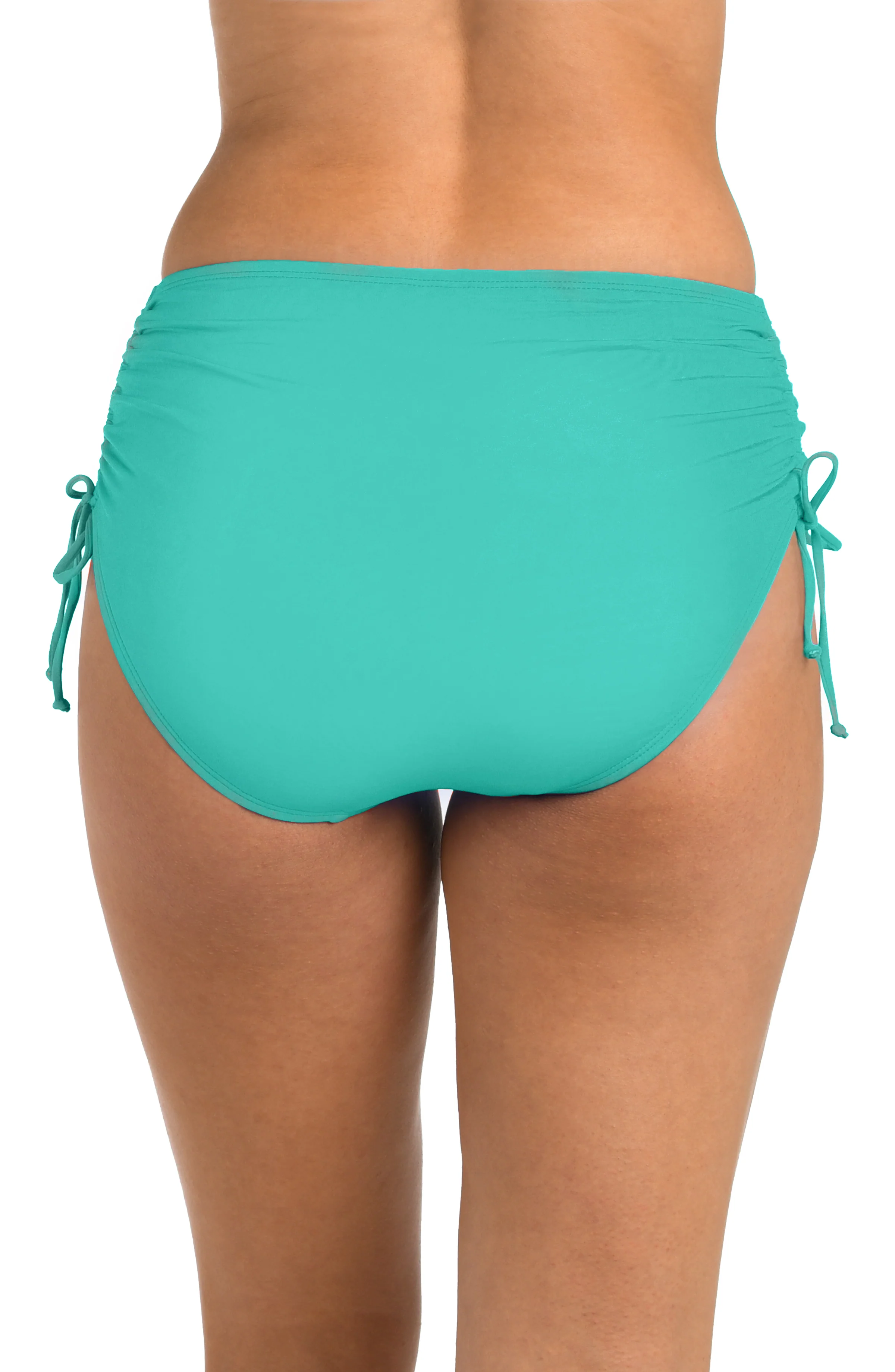 24th & Ocean Solid Mid Waist Side Tie Hipster Bottom - FINAL SALE