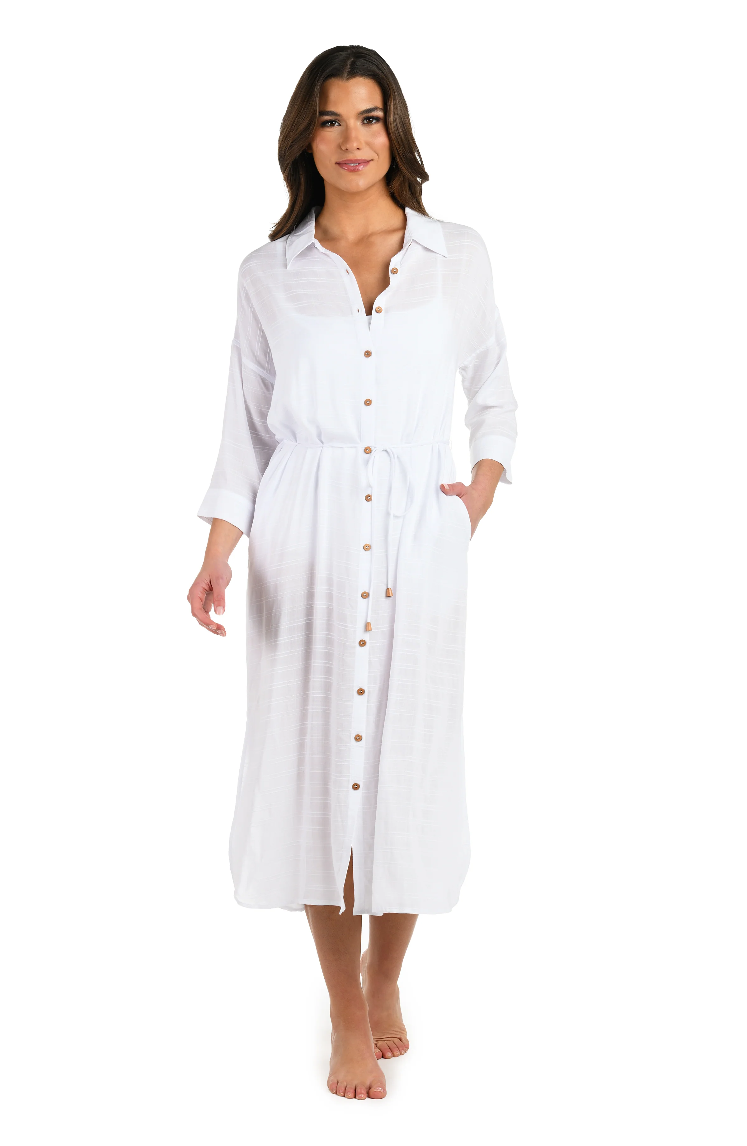 Sea Cove Covers Button Up Shirt Dress