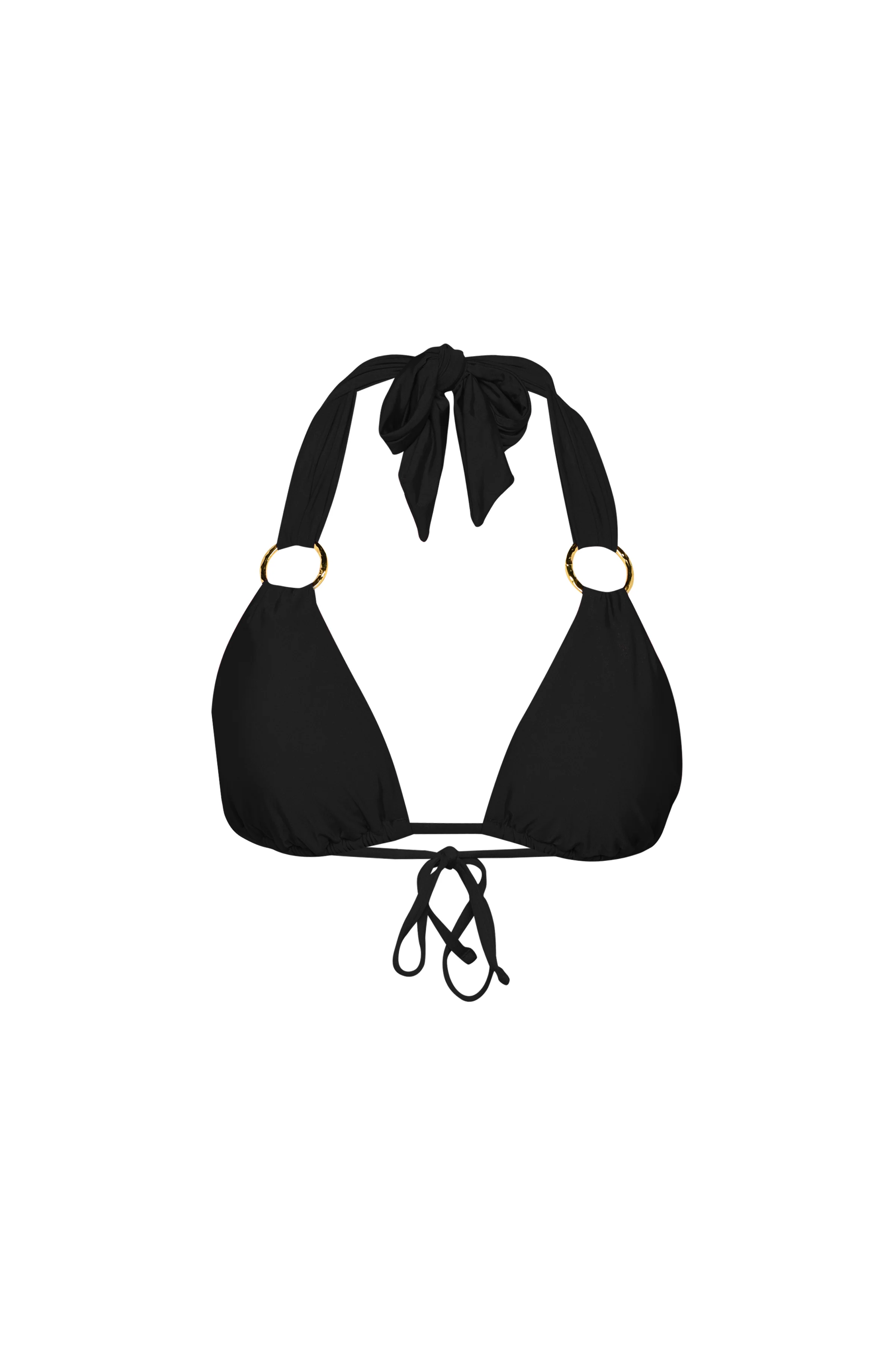 Sunshine 79 Sunshine Solids Halter Triangle Top - Black