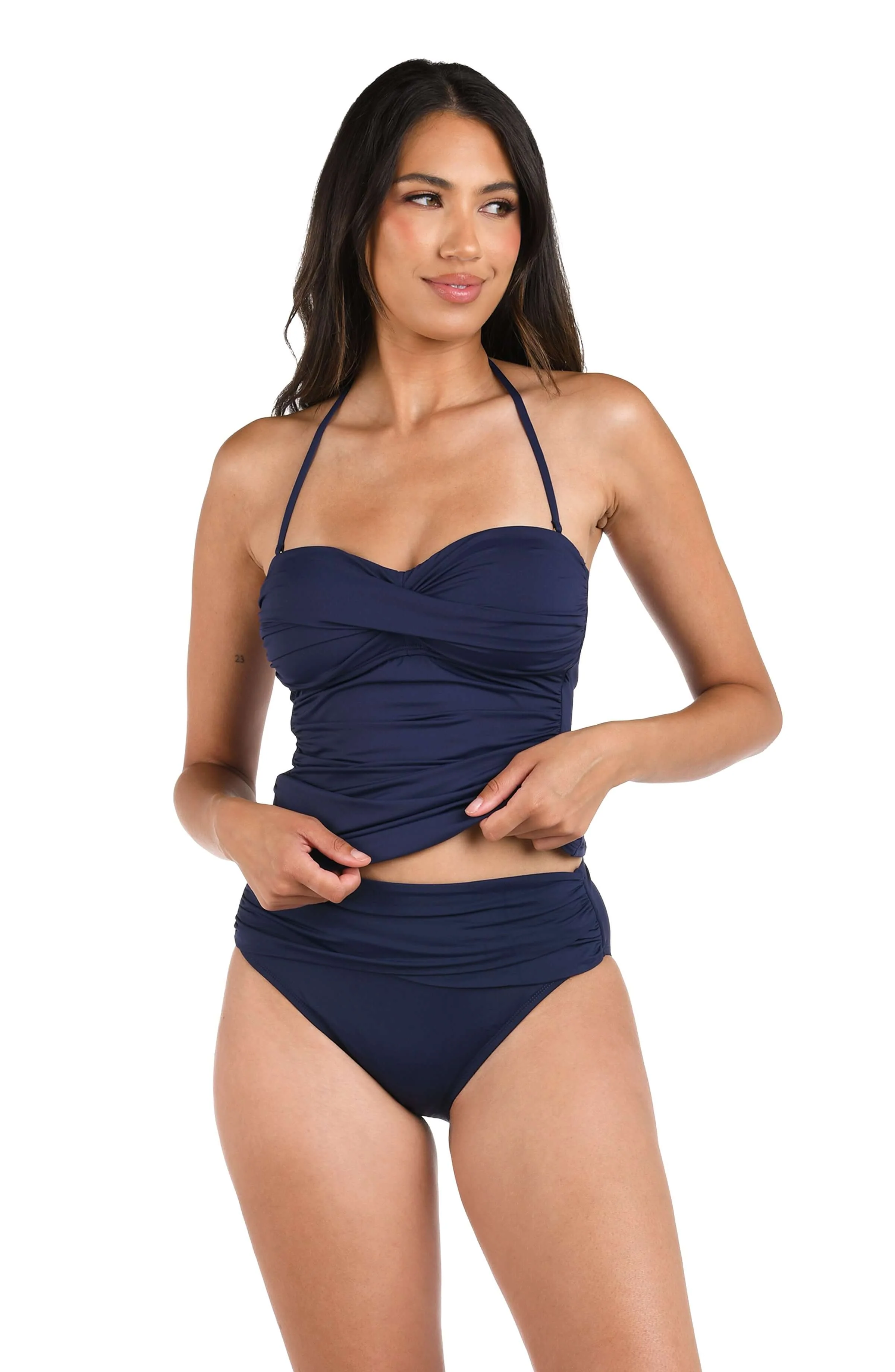 Island Goddess Bandeau Tankini Top - Indigo - FINAL SALE