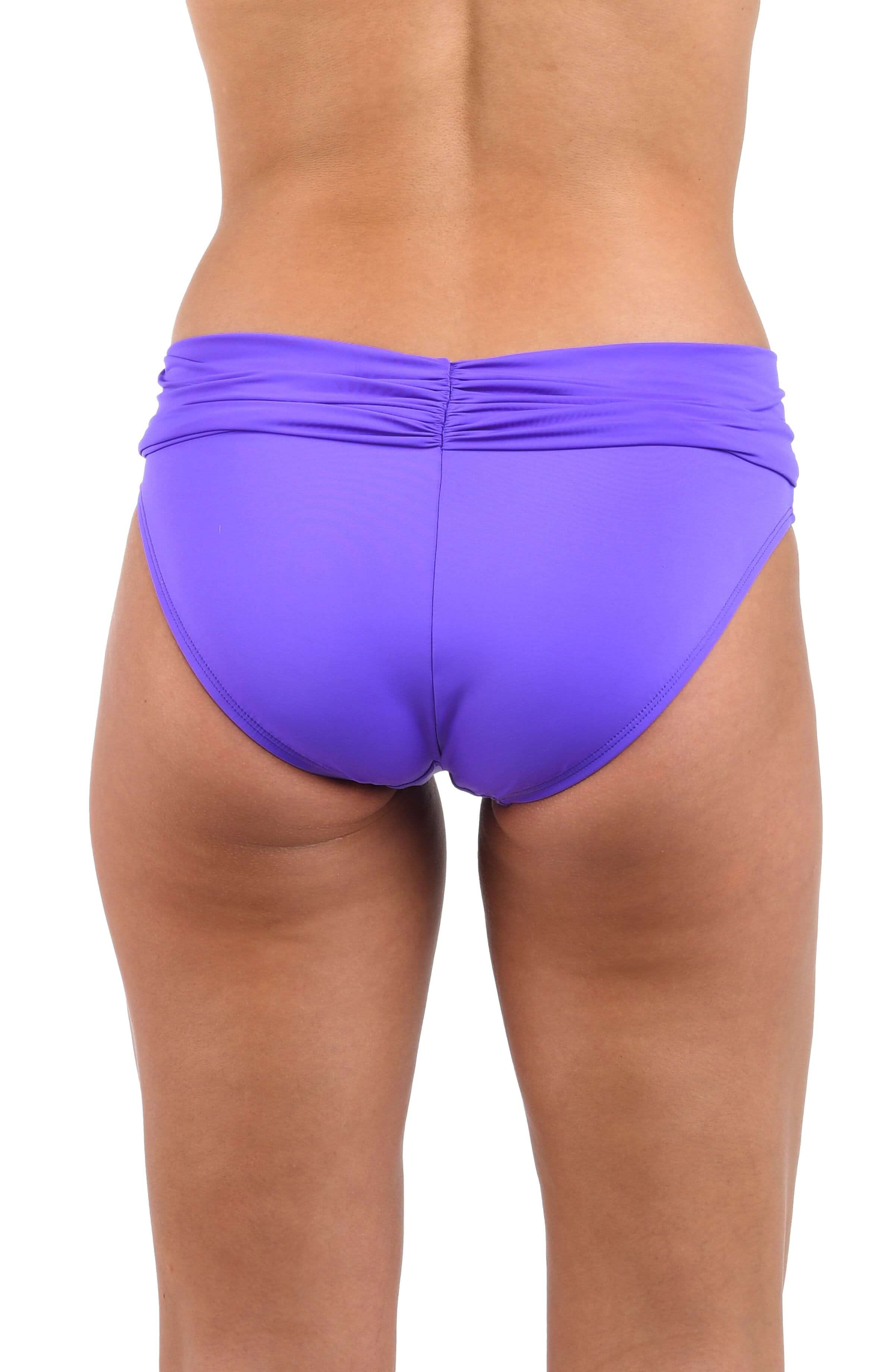 Island Goddess Ruched Band Hipster Bottom - Ultraviolet