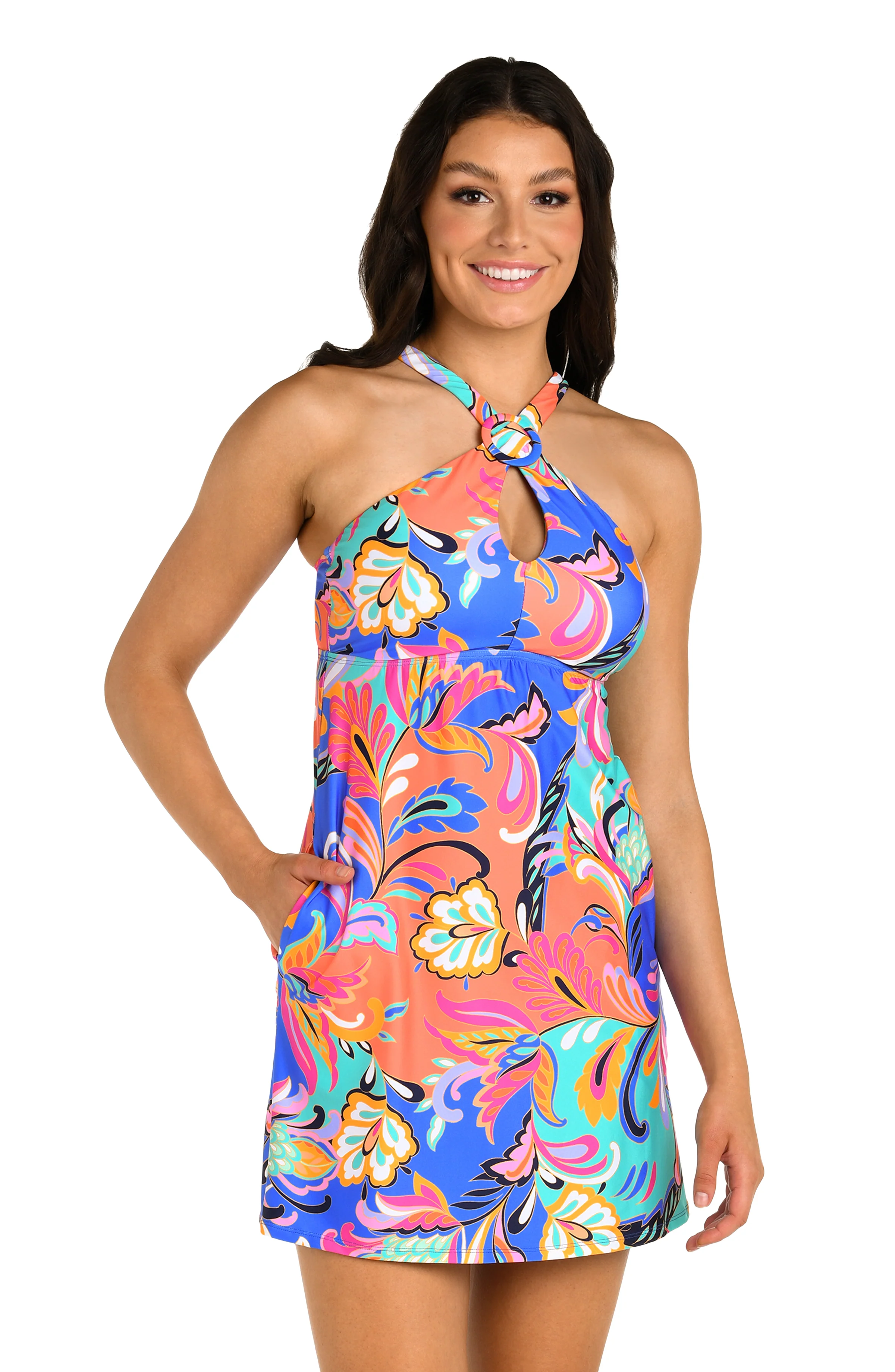 24th & Ocean Prima Paisley High Neck Shift Dress - FINAL SALE