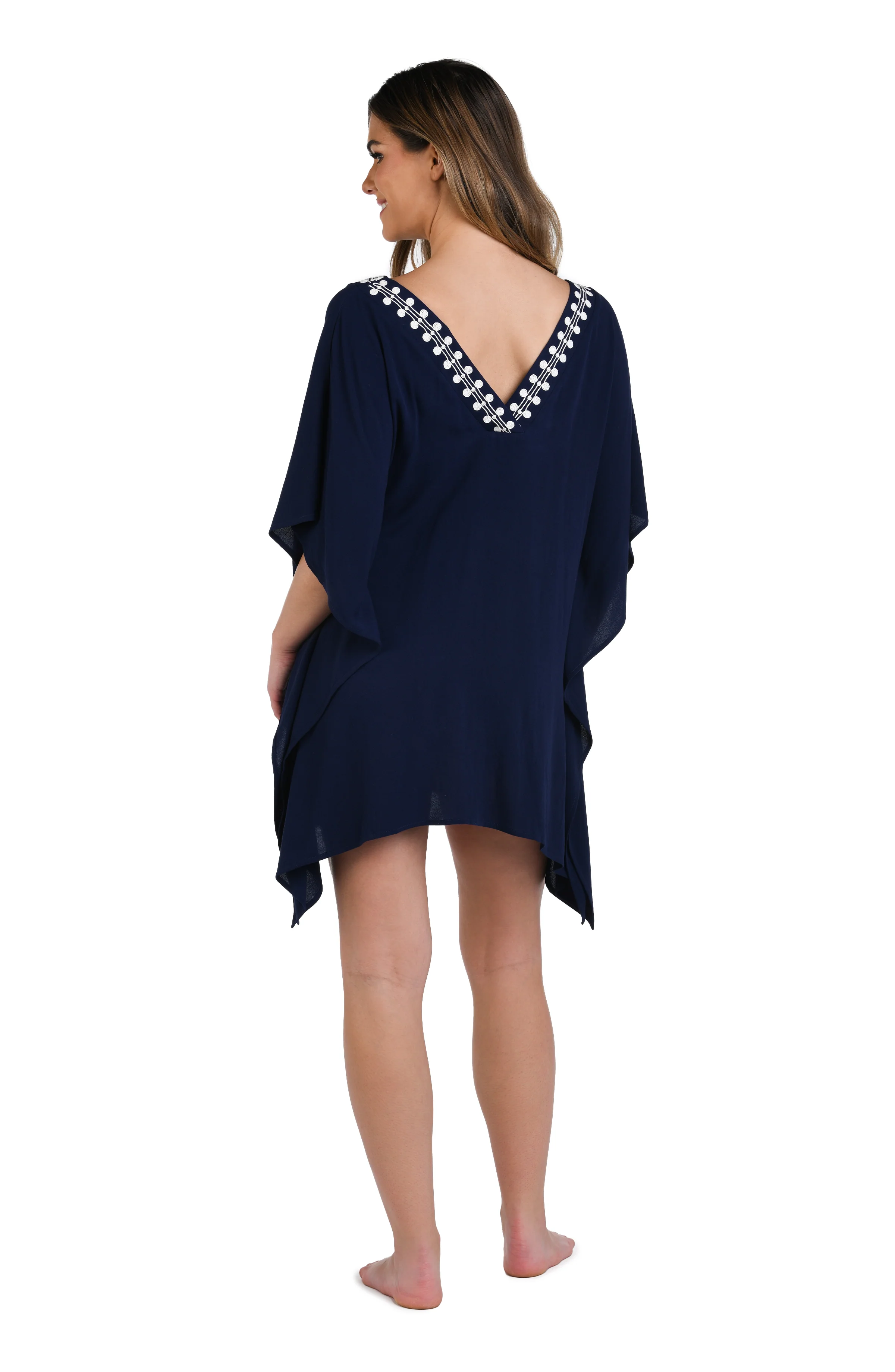 Sea Scallops V-Neck Caftan - FINAL SALE