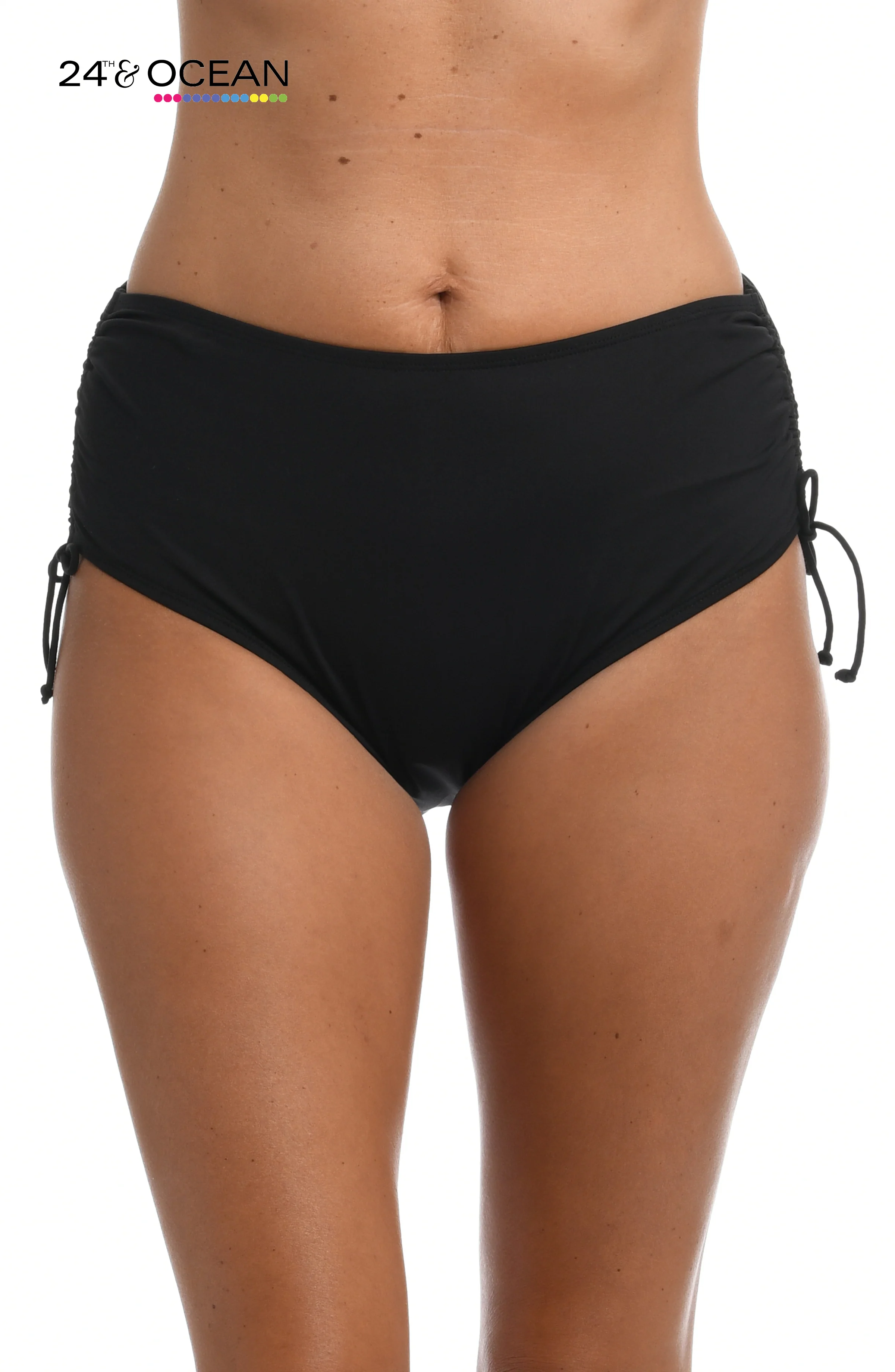 24th & Ocean Solids Mid Waist Adjustable Hipster Bottom