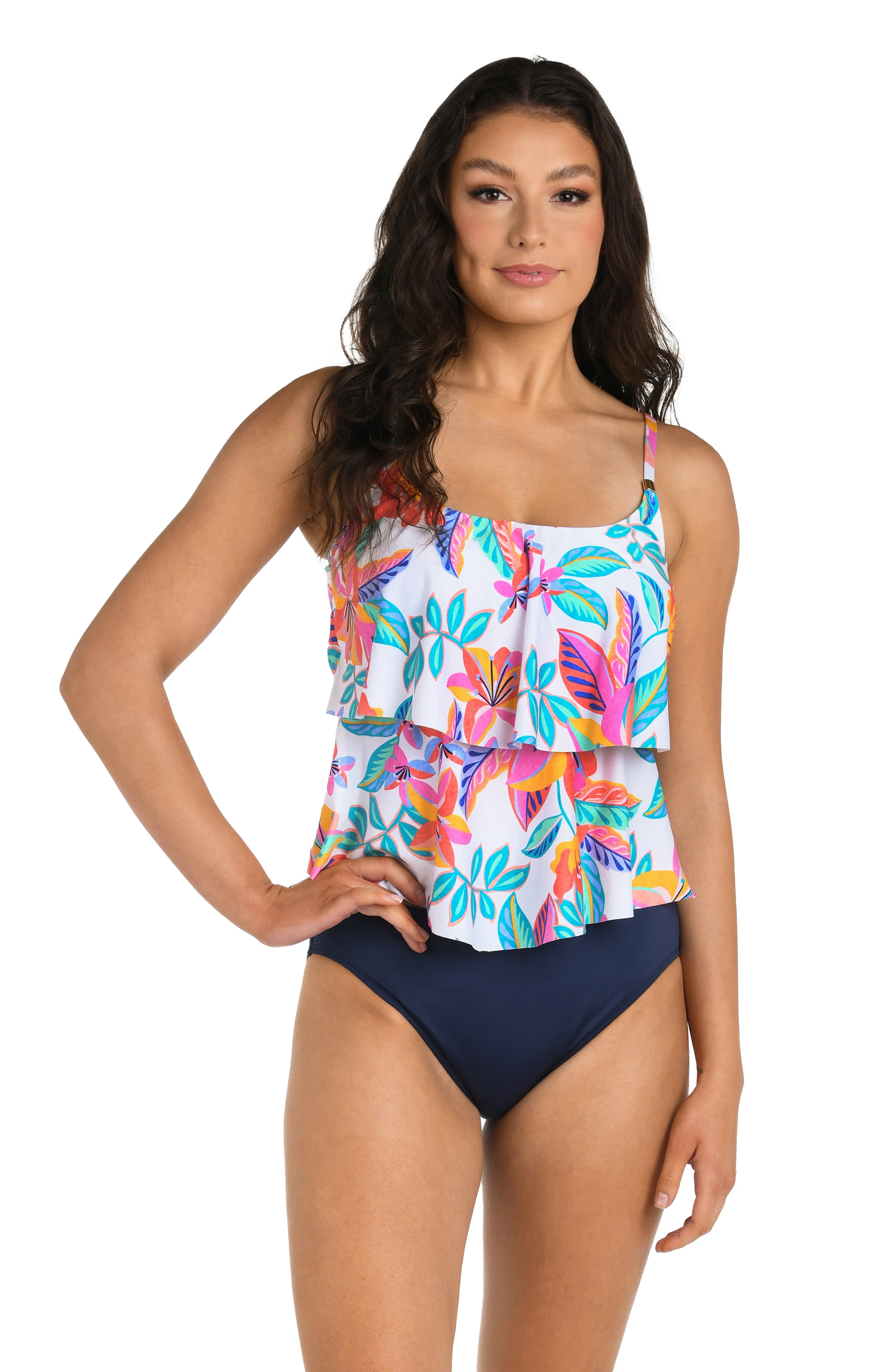 24th & Ocean Francesca Tropical Two Tiered Tankini Top - FINAL SALE
