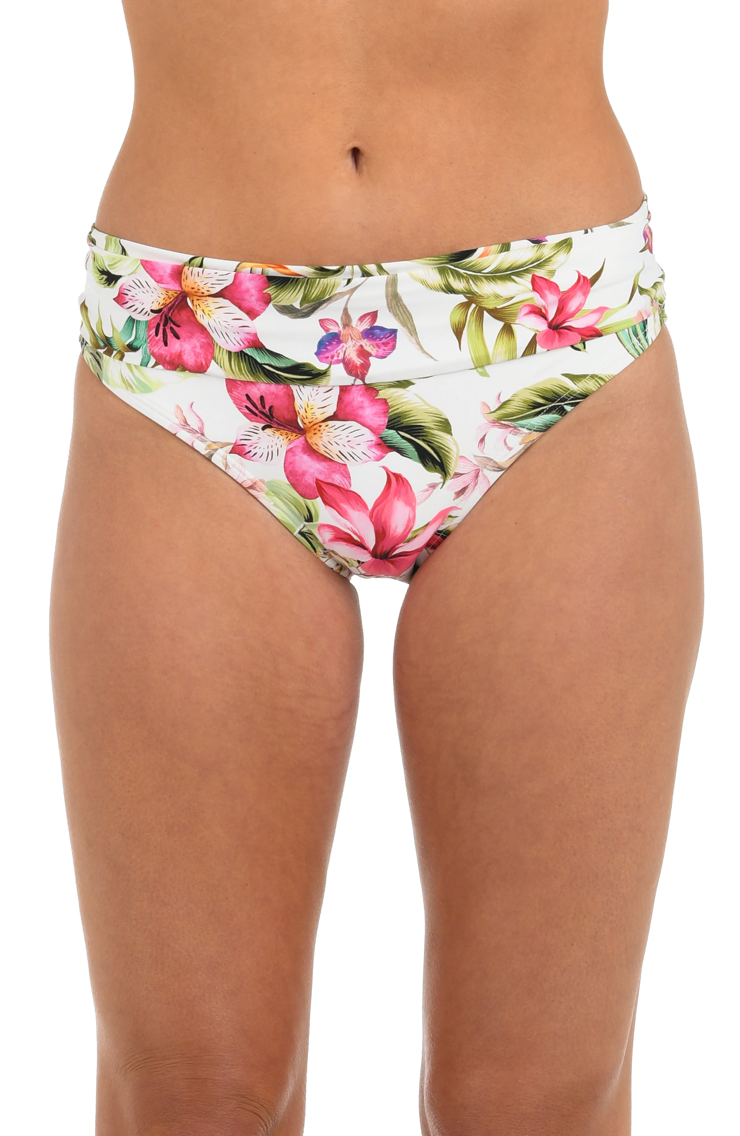 Polynesian Paradise Shirred Band Hipster Bottom