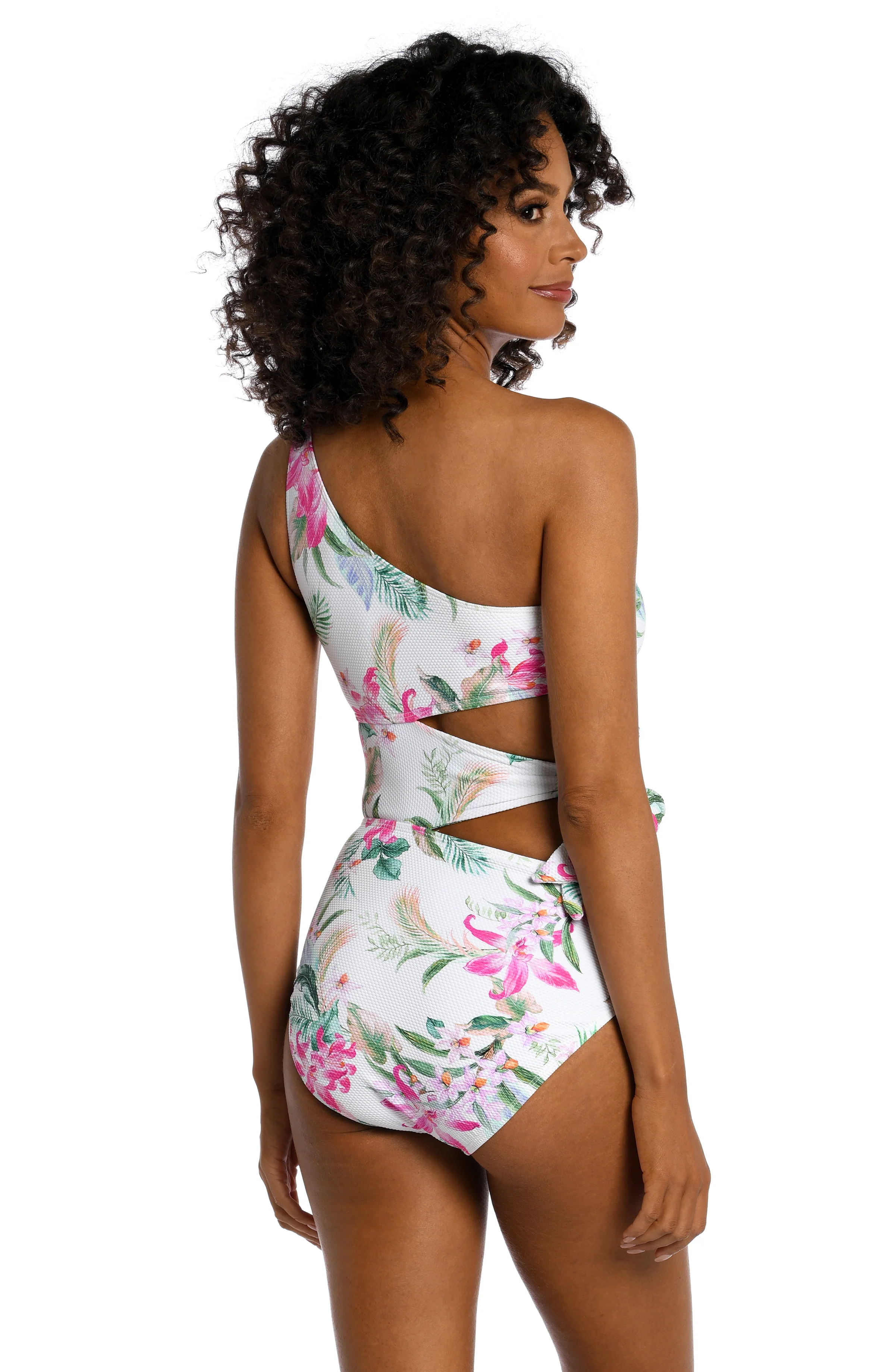 Mystic Palms Cutout One Shoulder One Piece - FINAL SALE