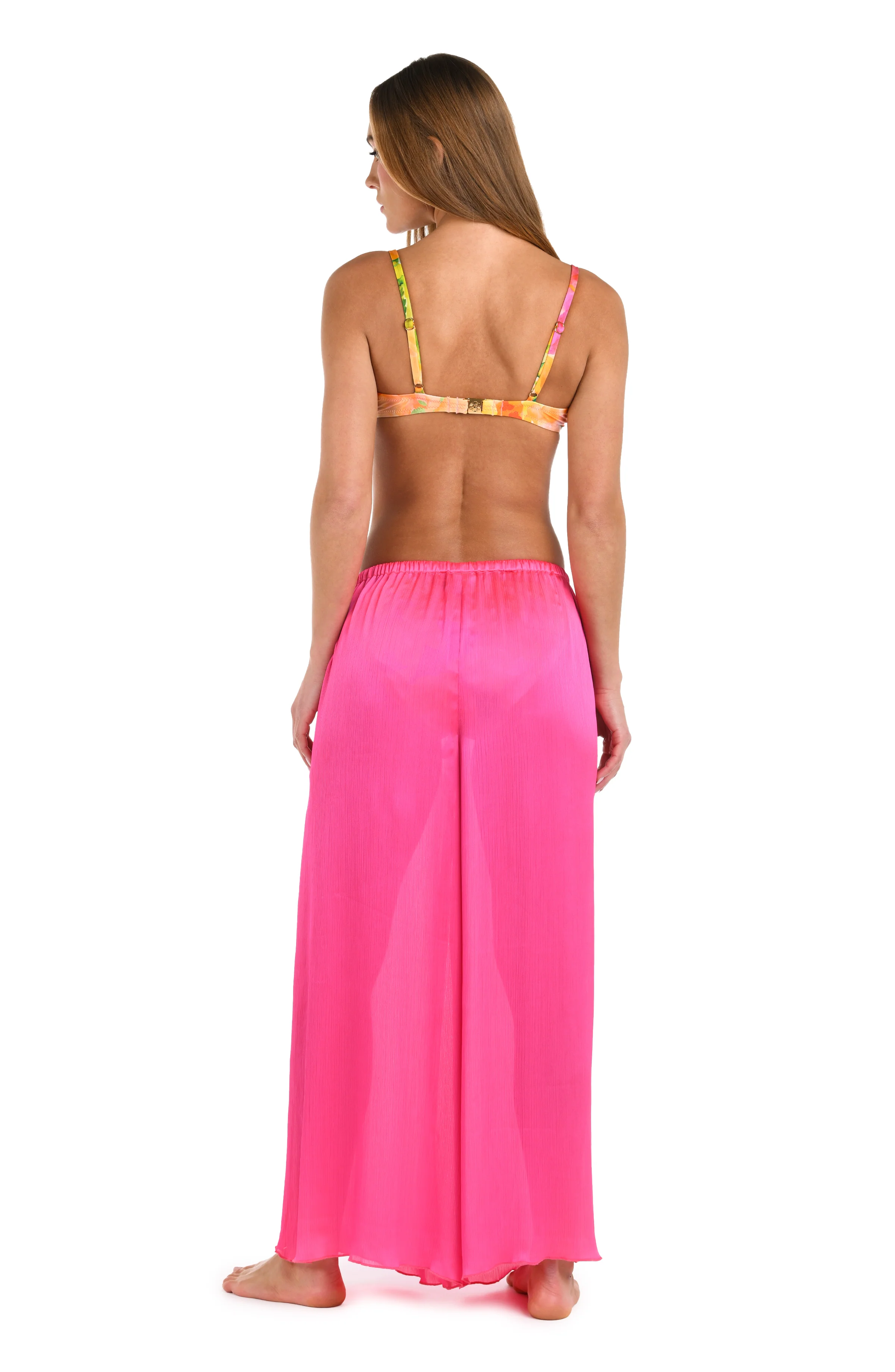 Sunshine 79 Radiance Crinkle Beach Pant - Bright Pink