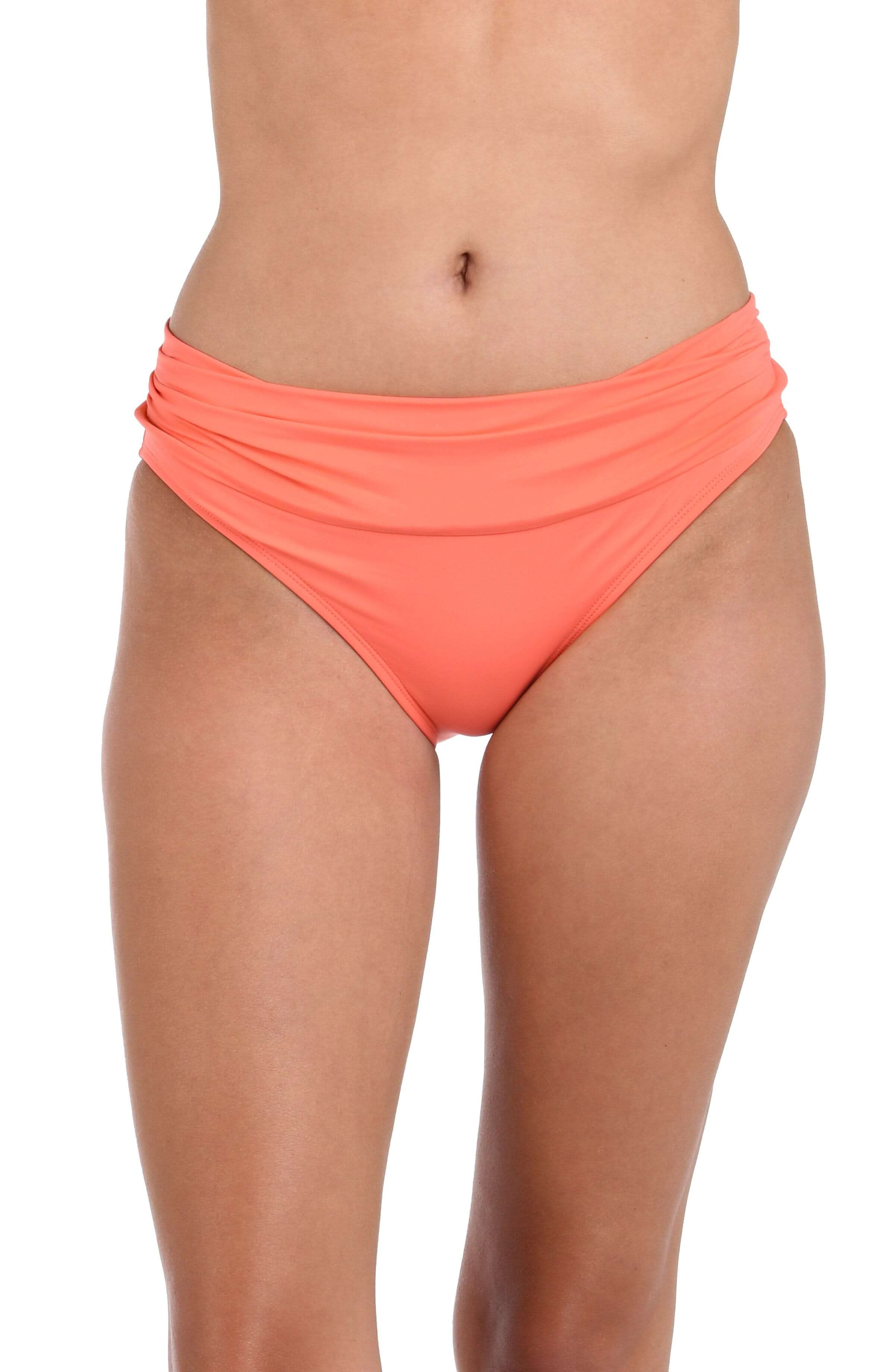 Island Goddess Ruched Band Hipster Bottom - Sunset - FINAL SALE
