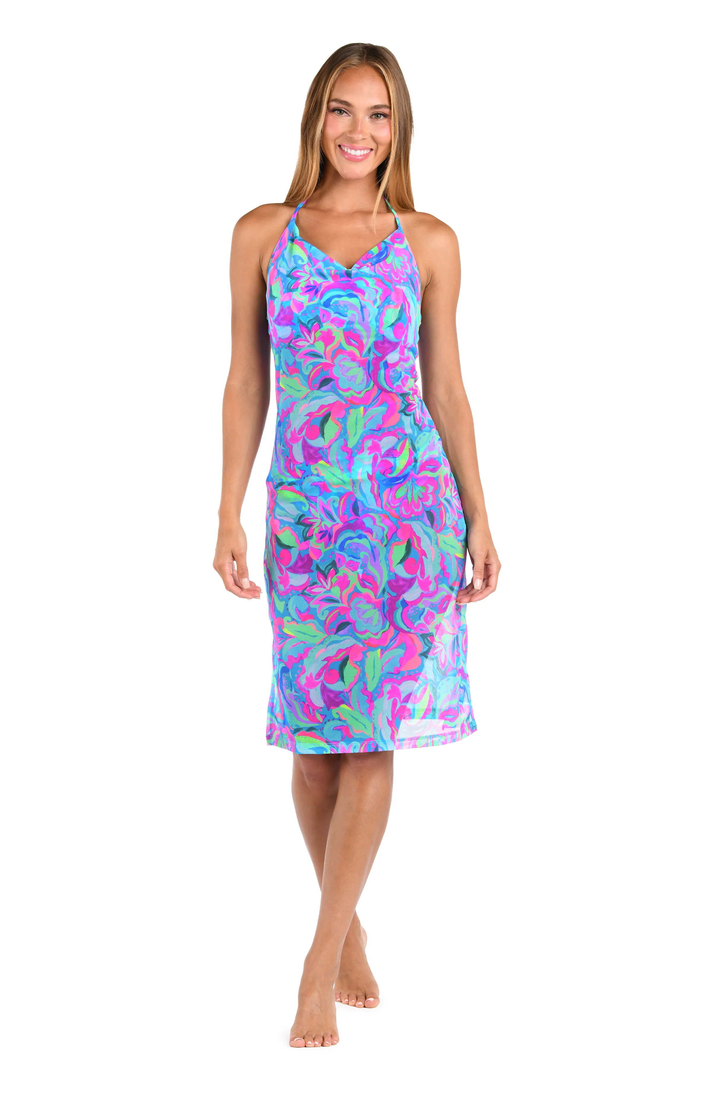 Sunshine 79 Swirltopia Halter Midi-Dress - FINAL SALE
