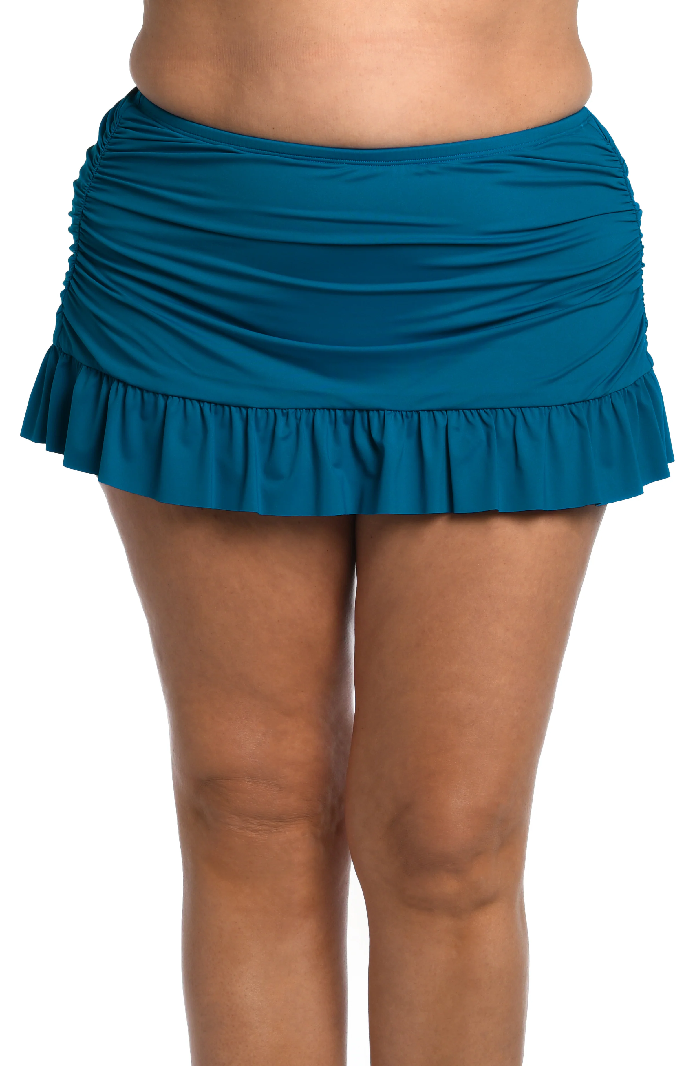 Island Goddess Ruffle Skirted Bottom - Ocean - FINAL SALE