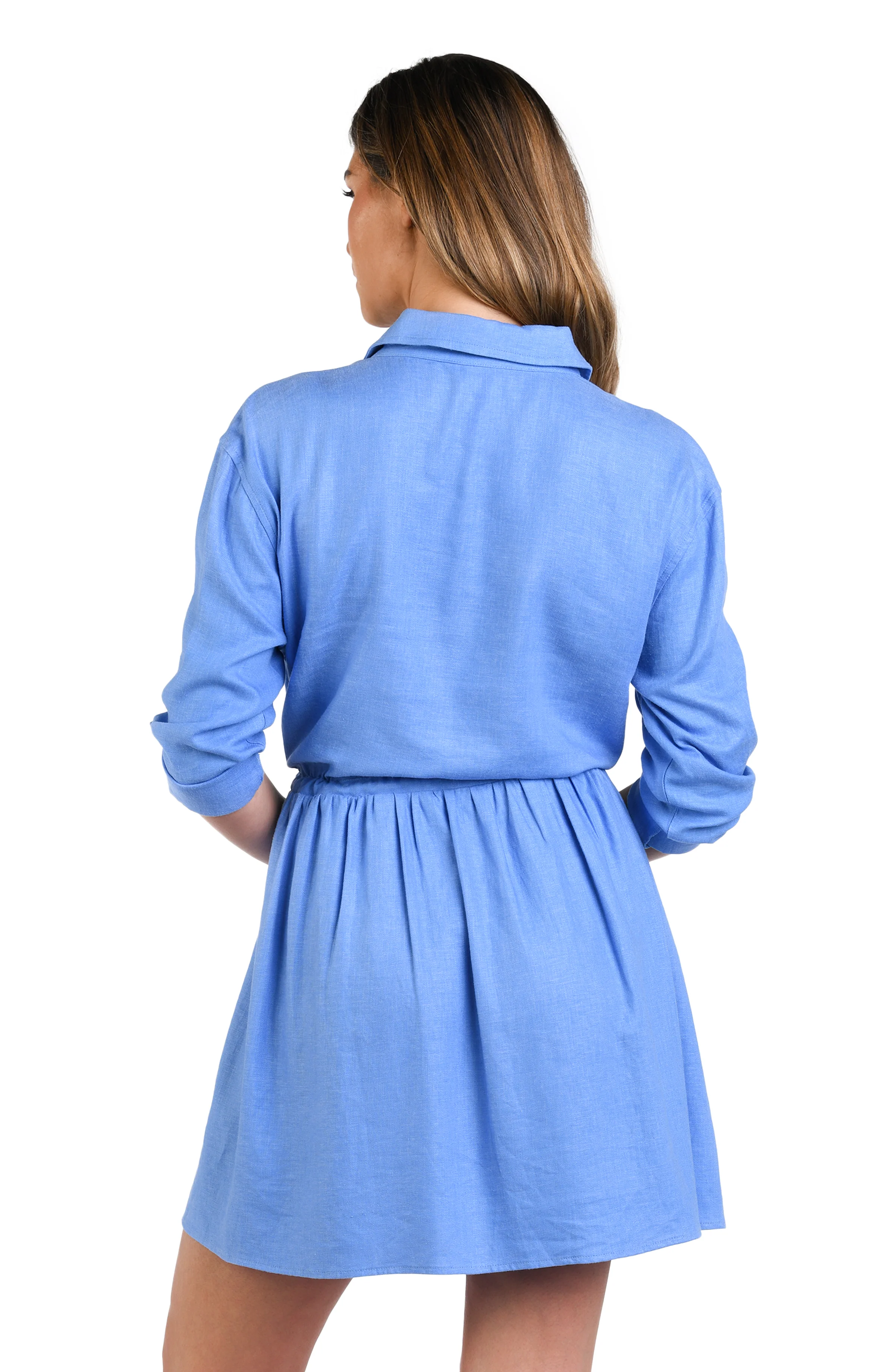 Delphine Coast Shirt Dress Cover Up - Chambray - FINAL SALE