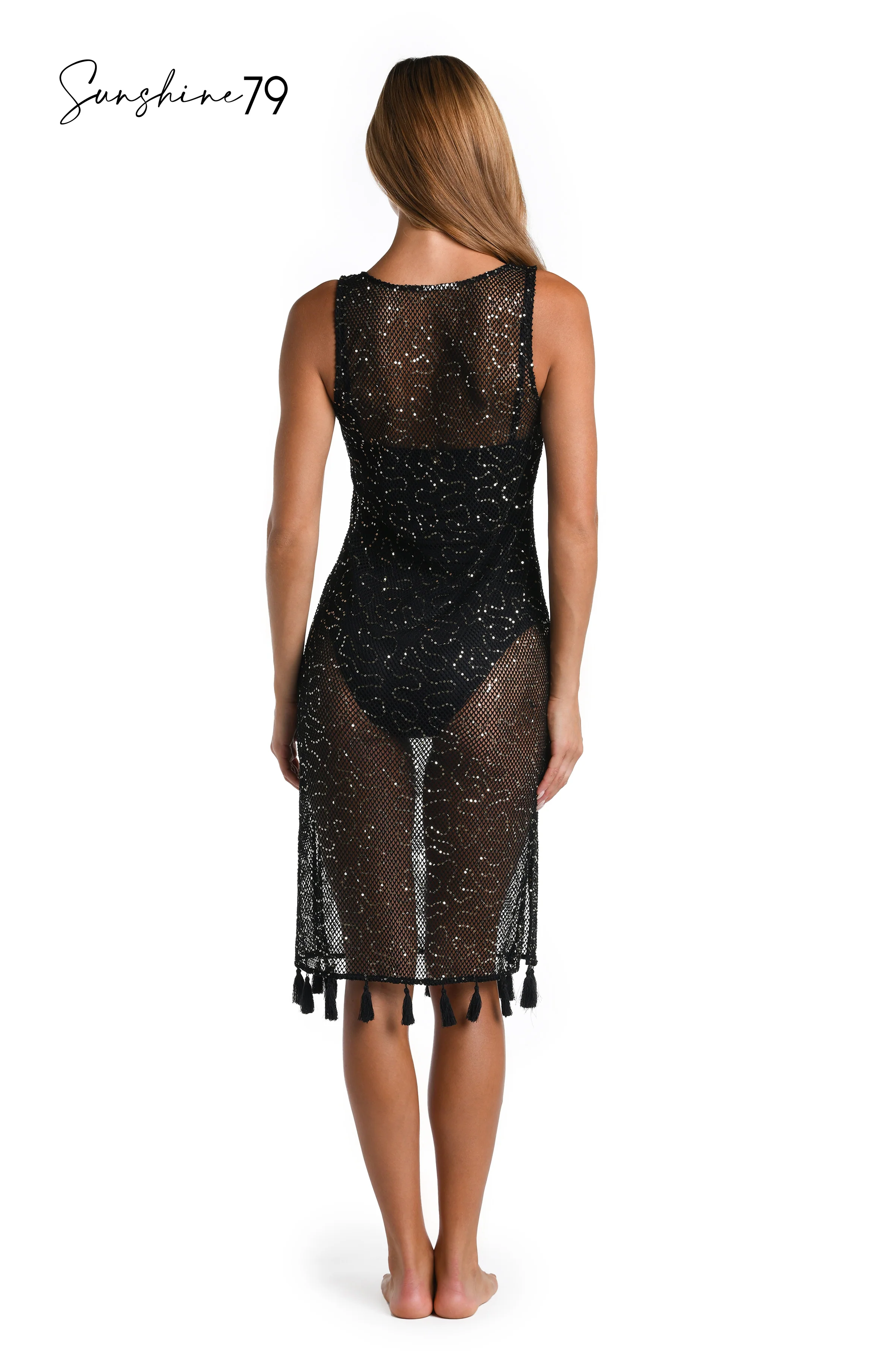 Sunshine 79 Shine Crochet Midi Dress Cover Up