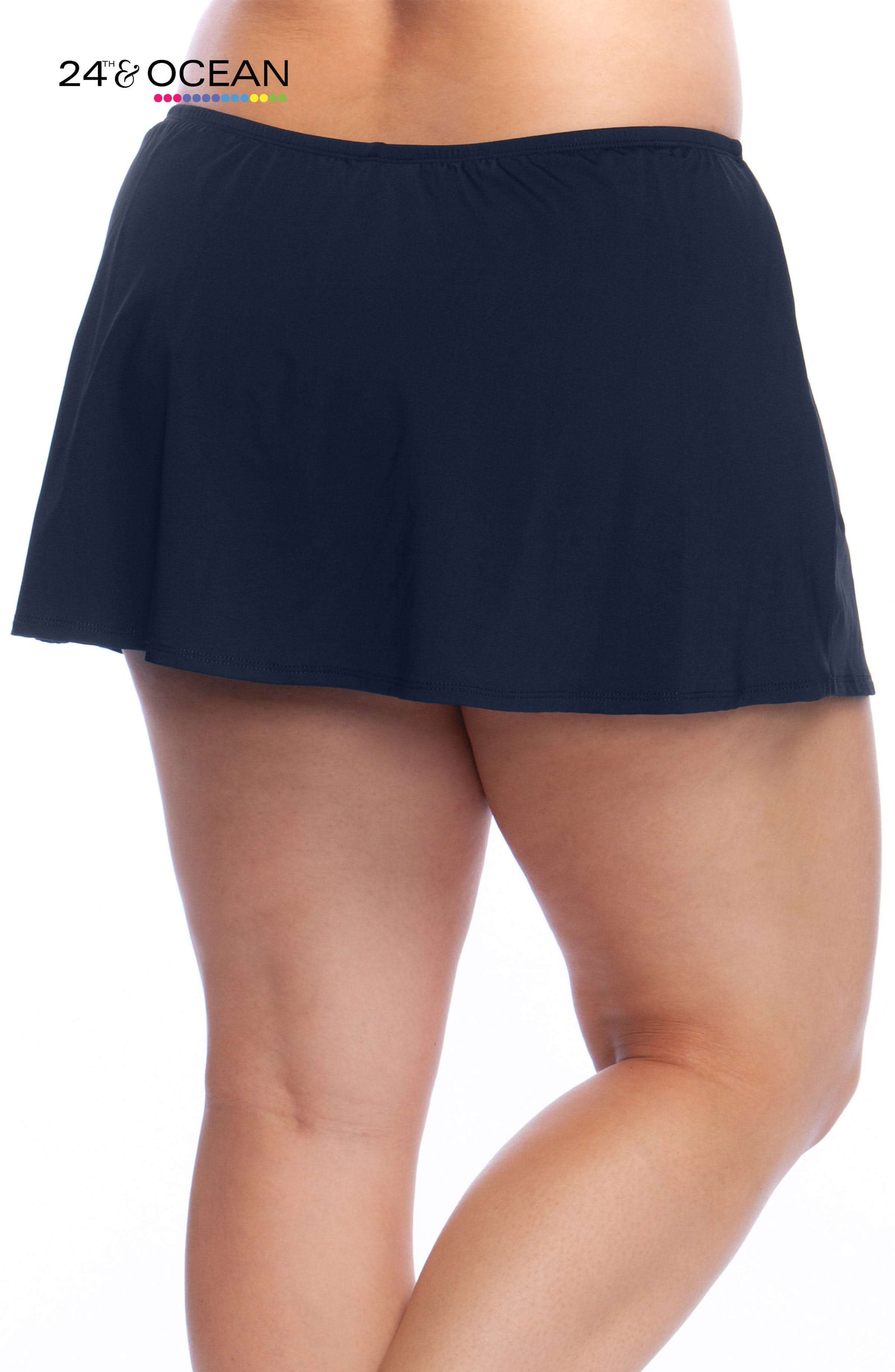 24th & Ocean Solid Skirted Hipster Bottom