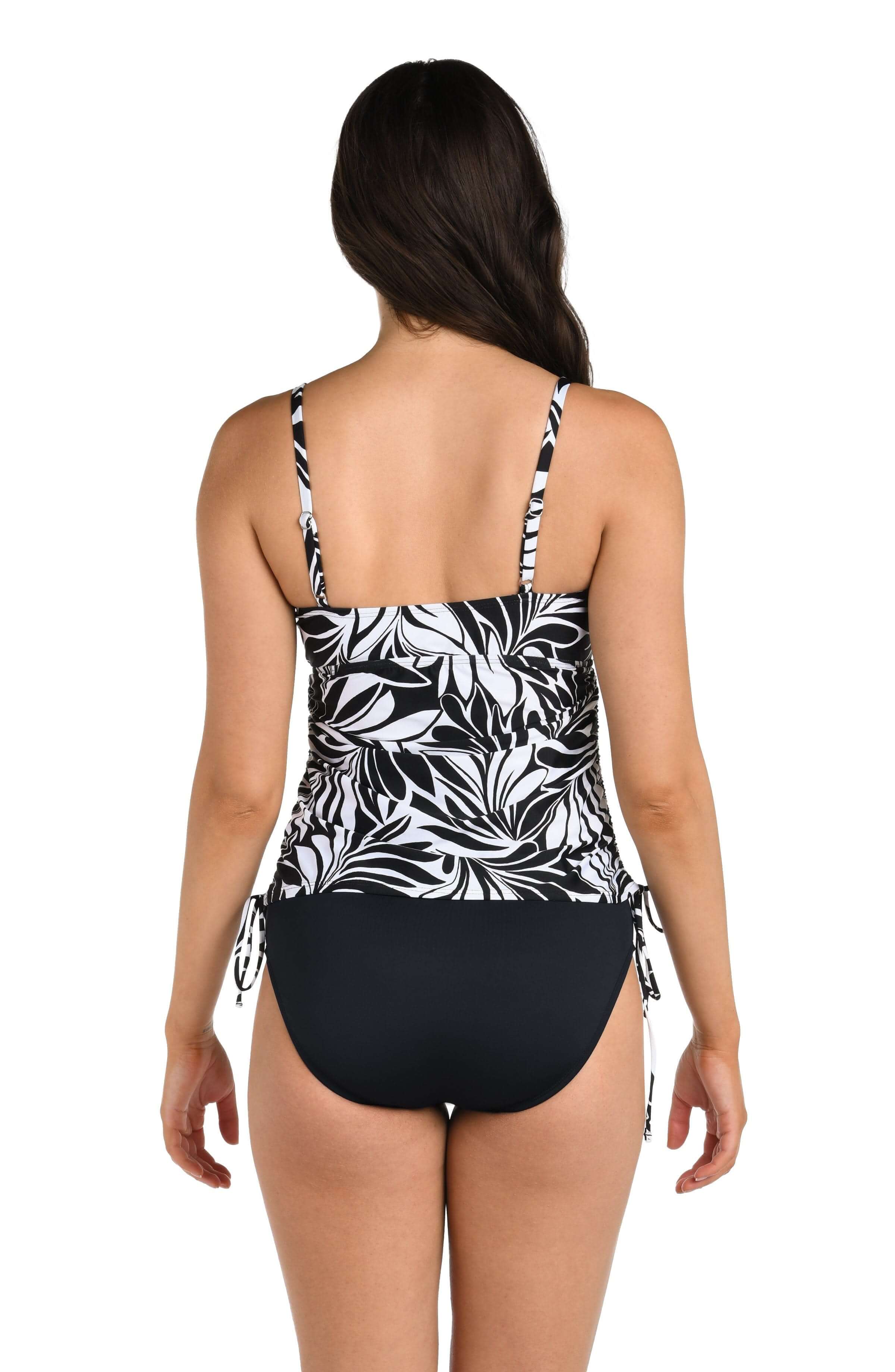 24th & Ocean Floating Palms Side Shirred Tankini Top - FINAL SALE