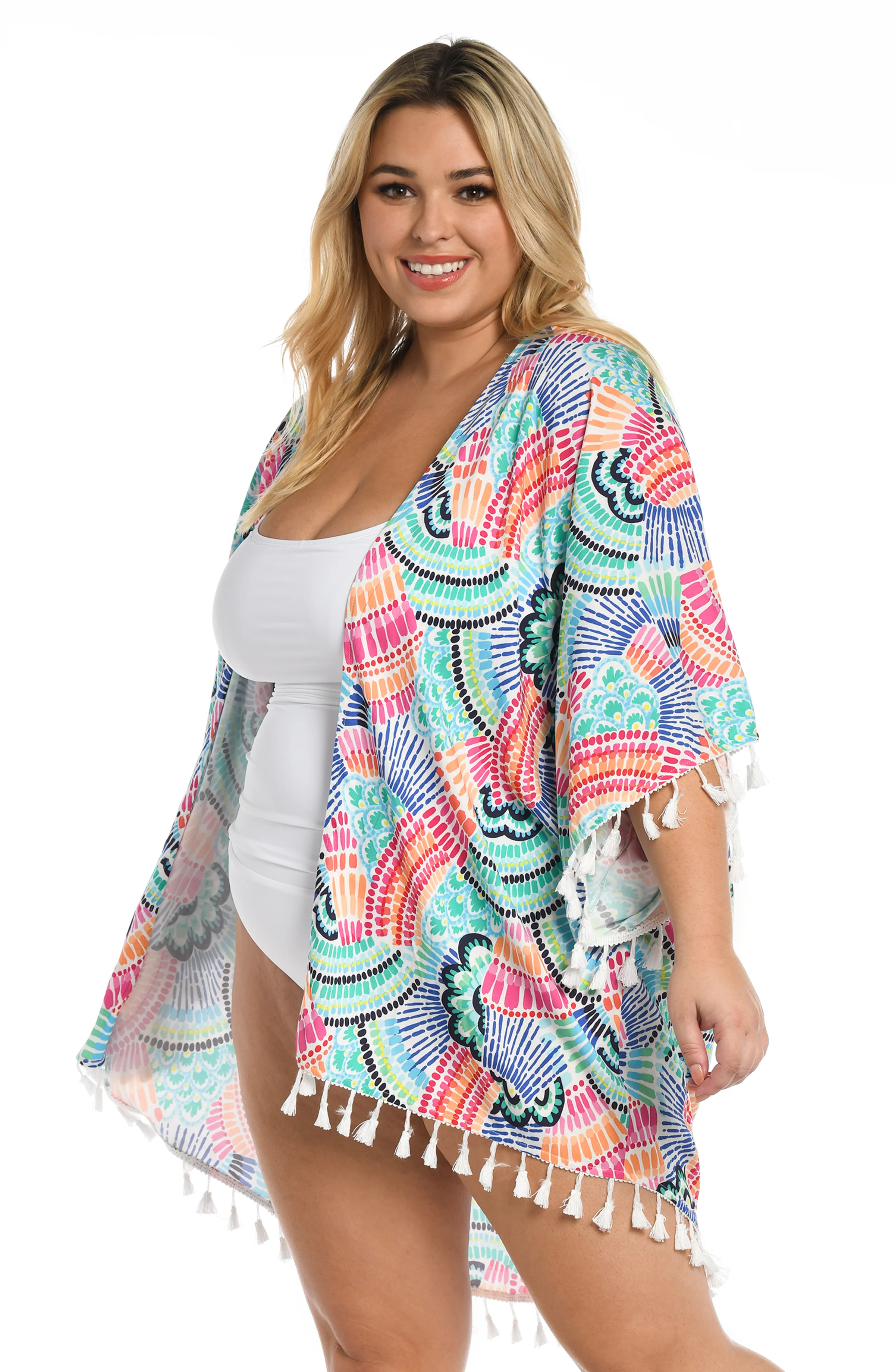Waves Of Color Kimono - FINAL SALE