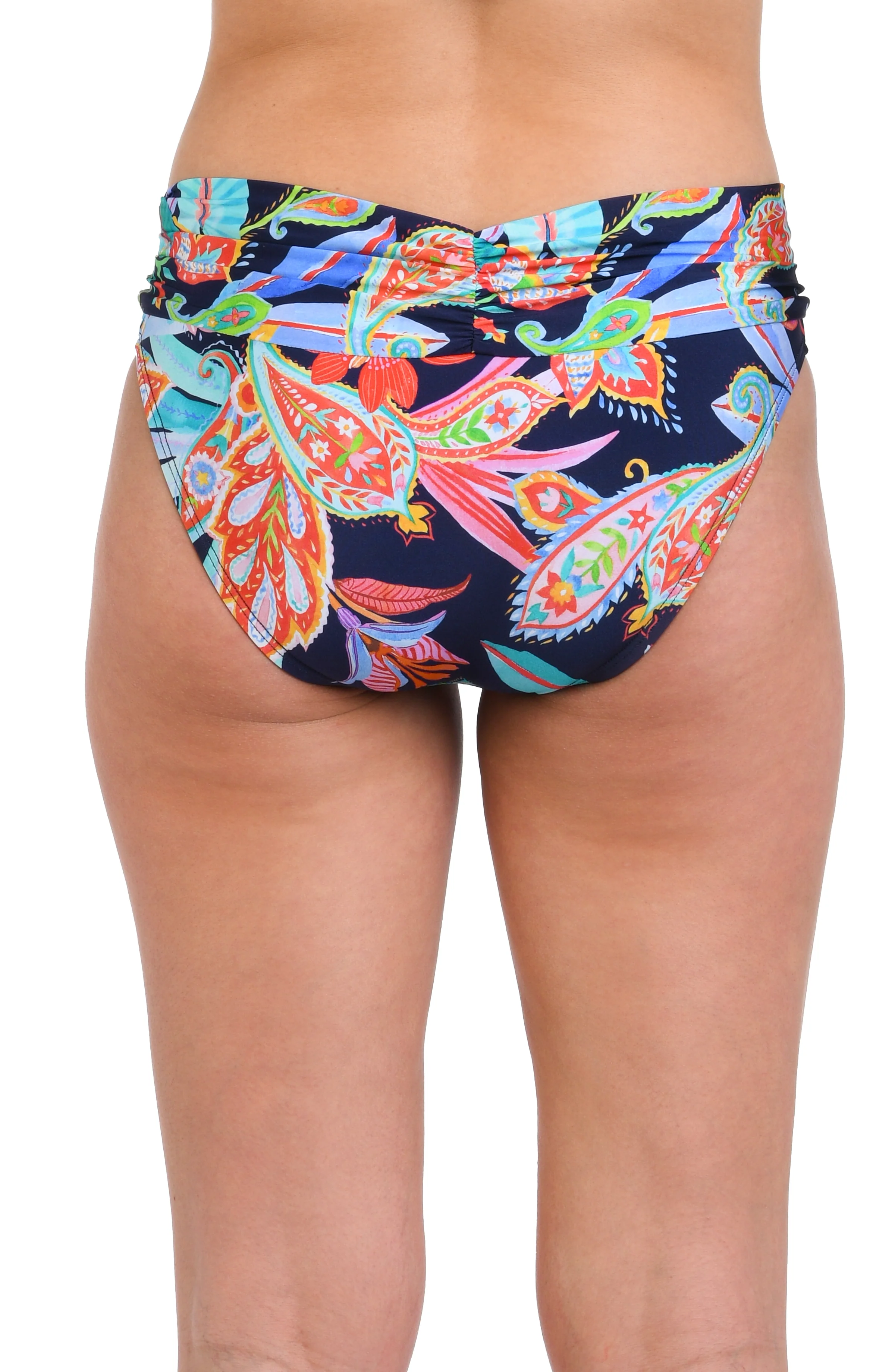 Tropidelic Paisley Shirred Band Hipster Bottom - FINAL SALE