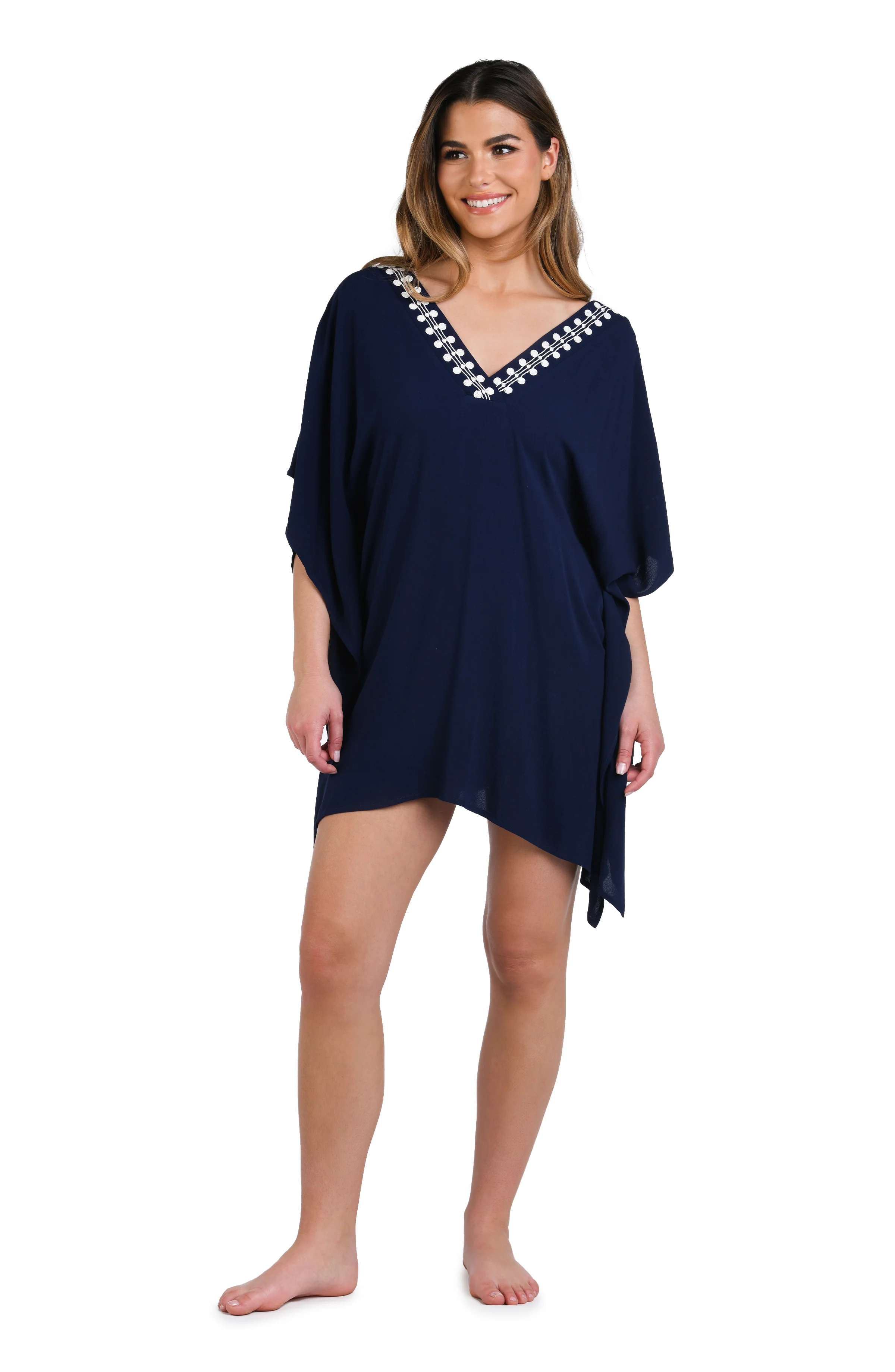 Sea Scallops V-Neck Caftan - FINAL SALE