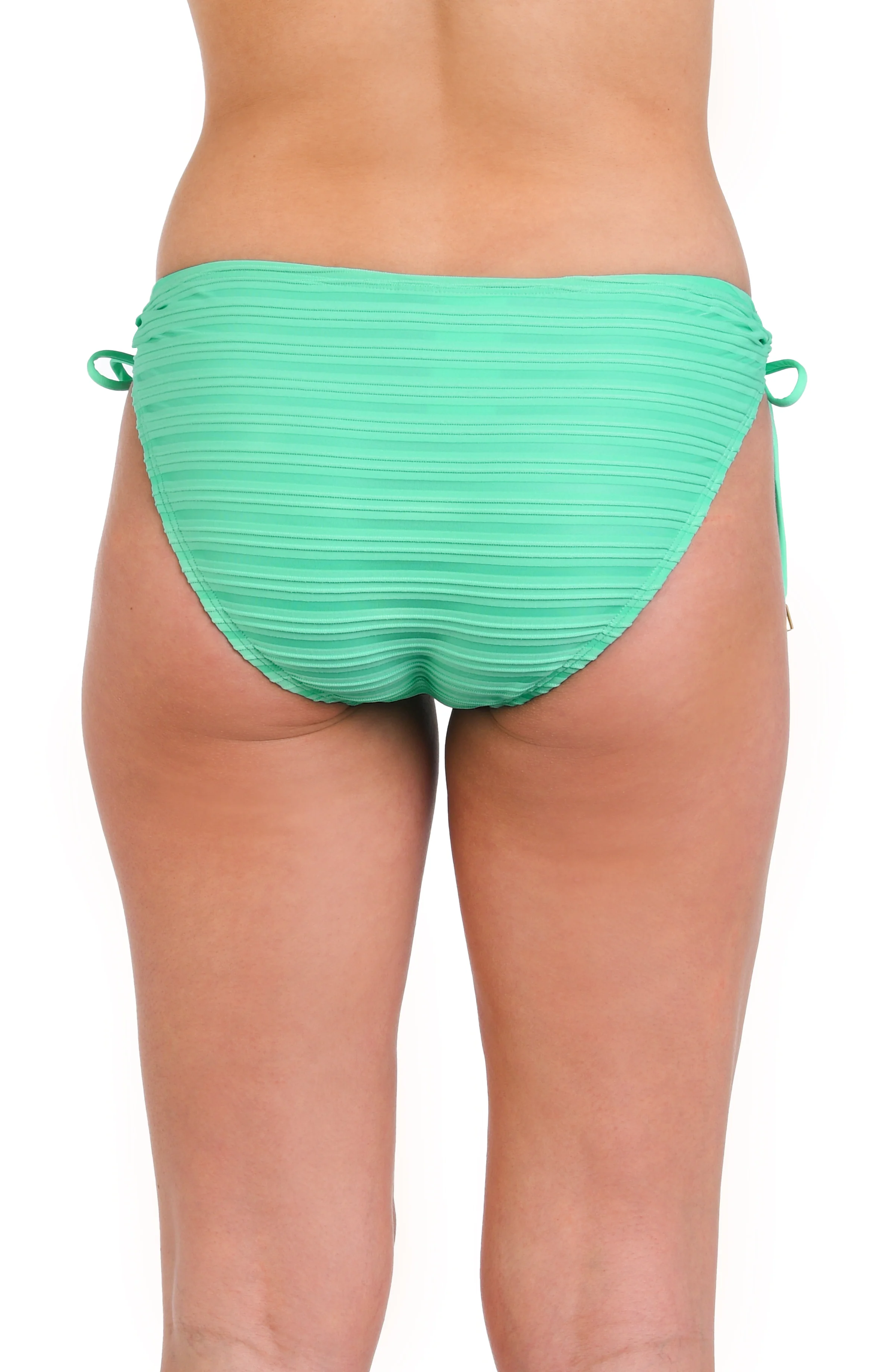 Fluid Lines Side Tie Hipster Bottom - Seafoam - FINAL SALE