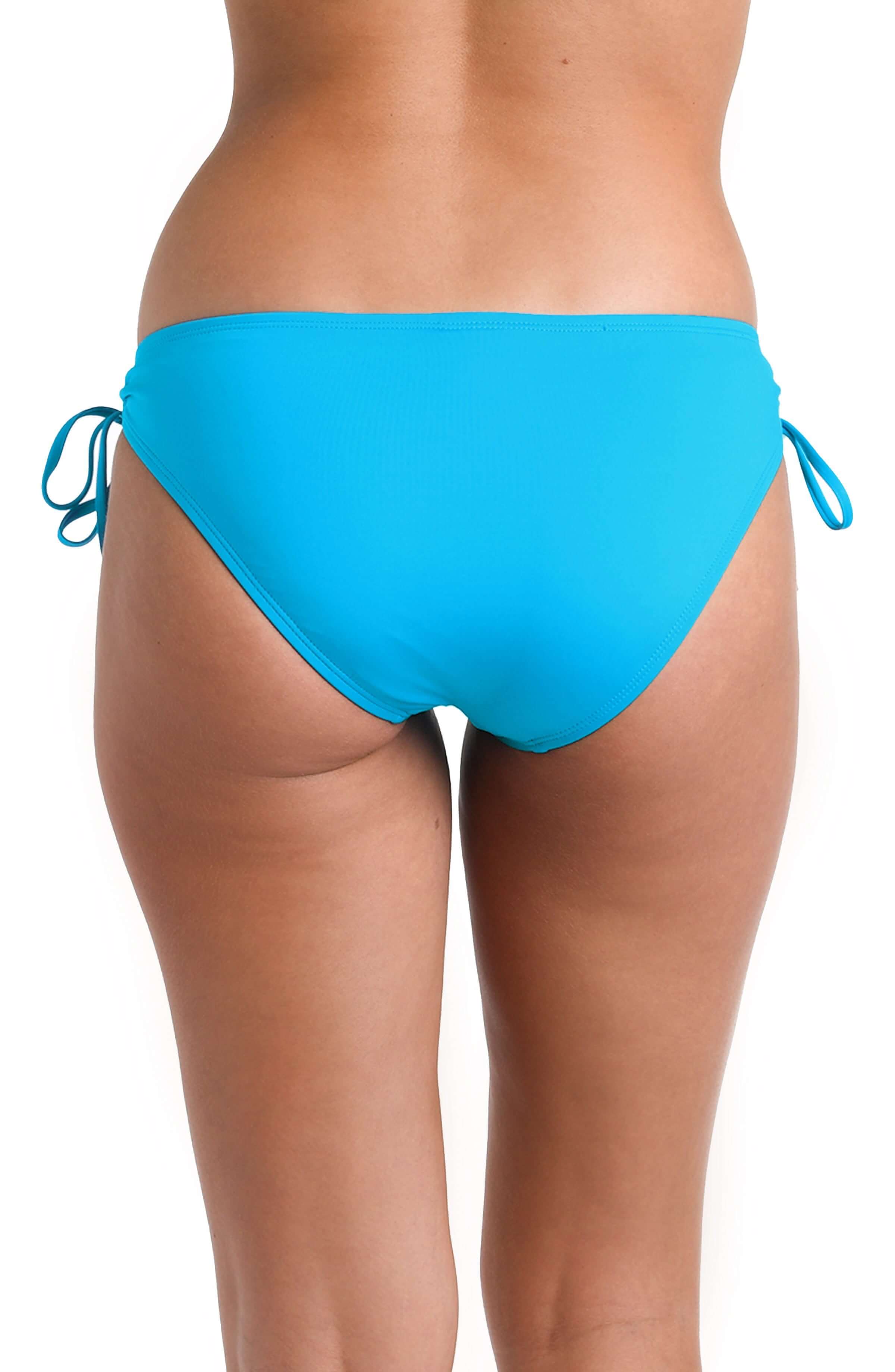 Island Goddess Side Tie Hipster Bottom - Lagoon - FINAL SALE