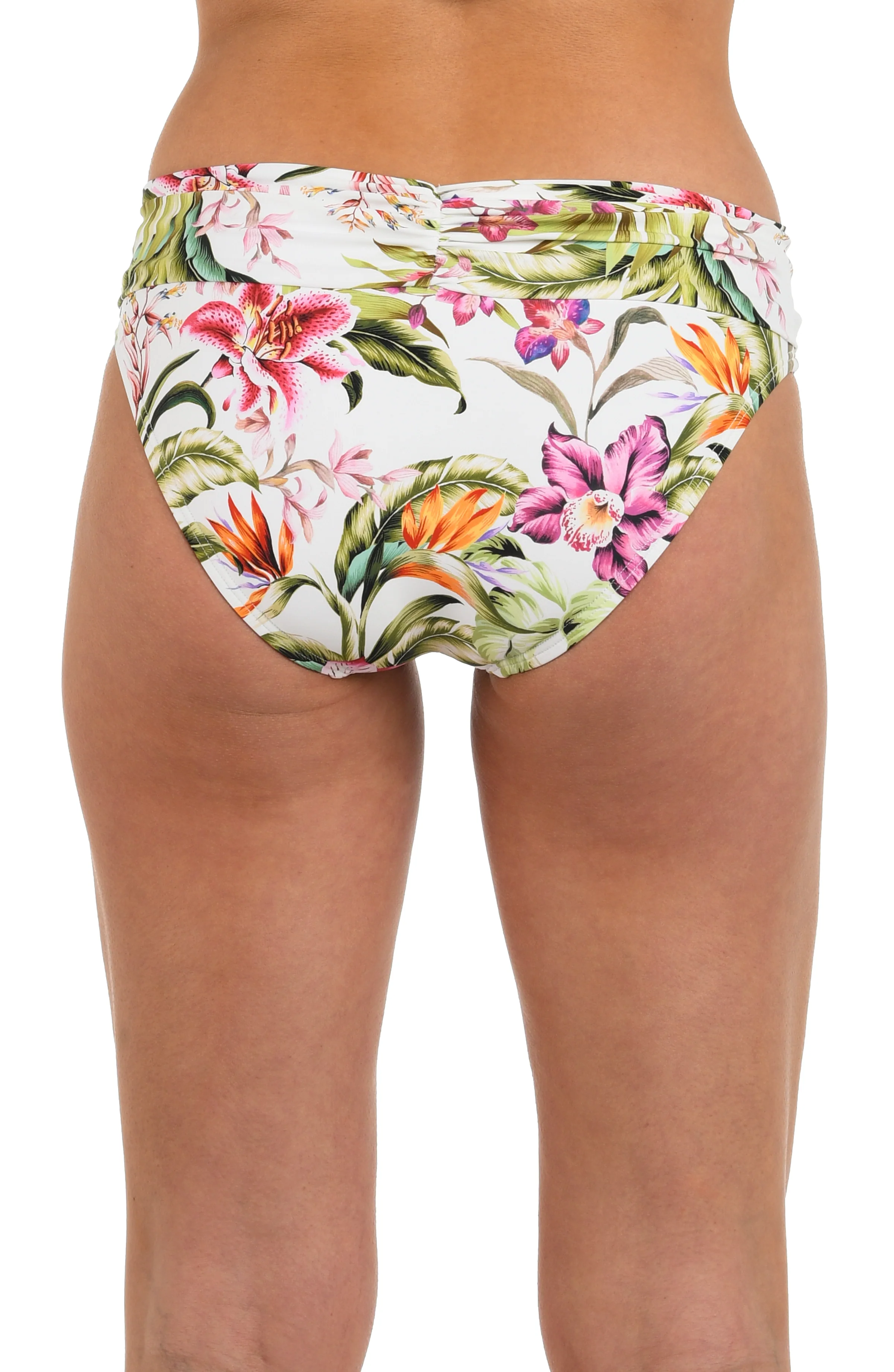 Polynesian Paradise Shirred Band Hipster Bottom