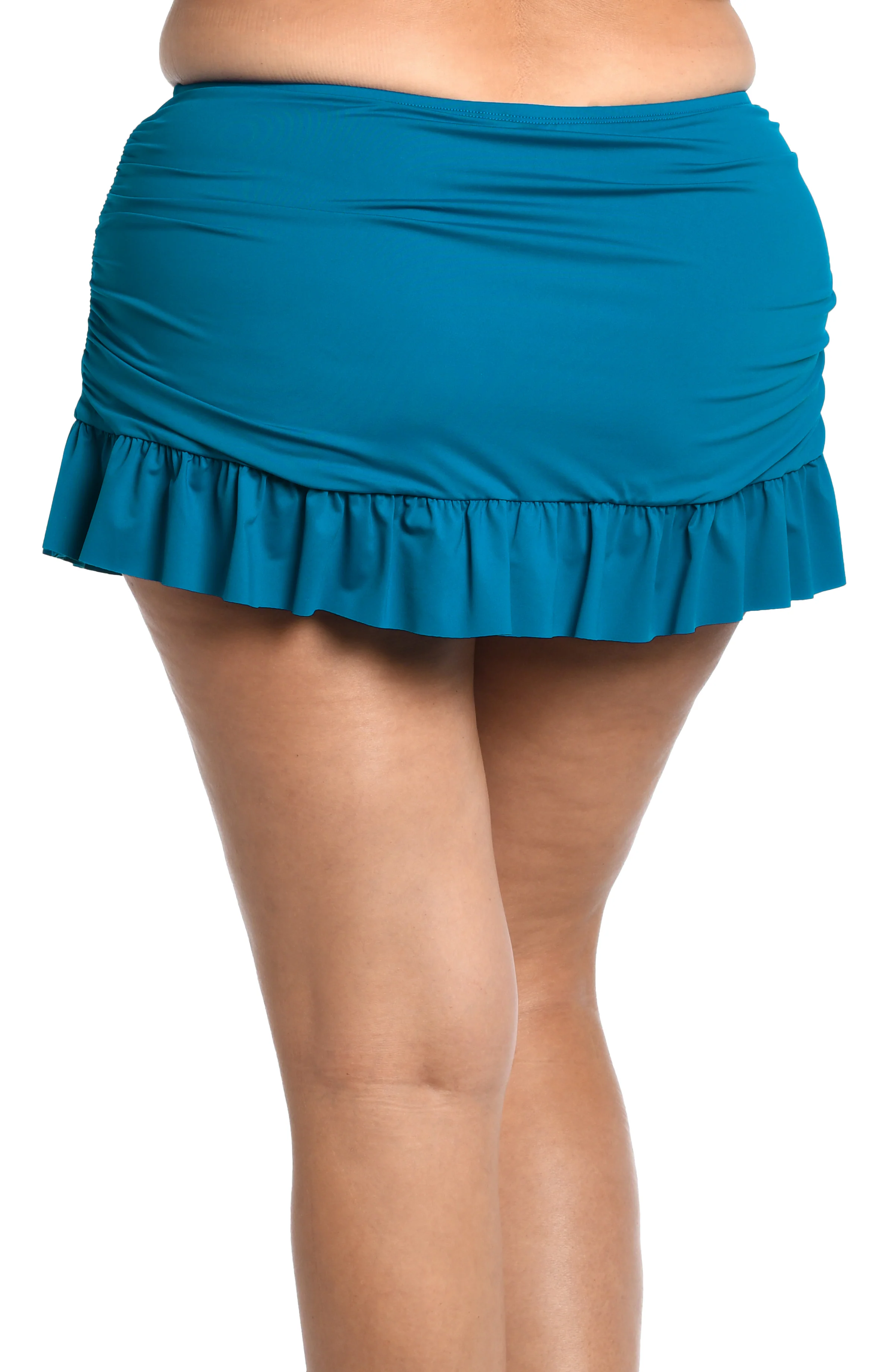 Island Goddess Ruffle Skirted Bottom - Ocean - FINAL SALE
