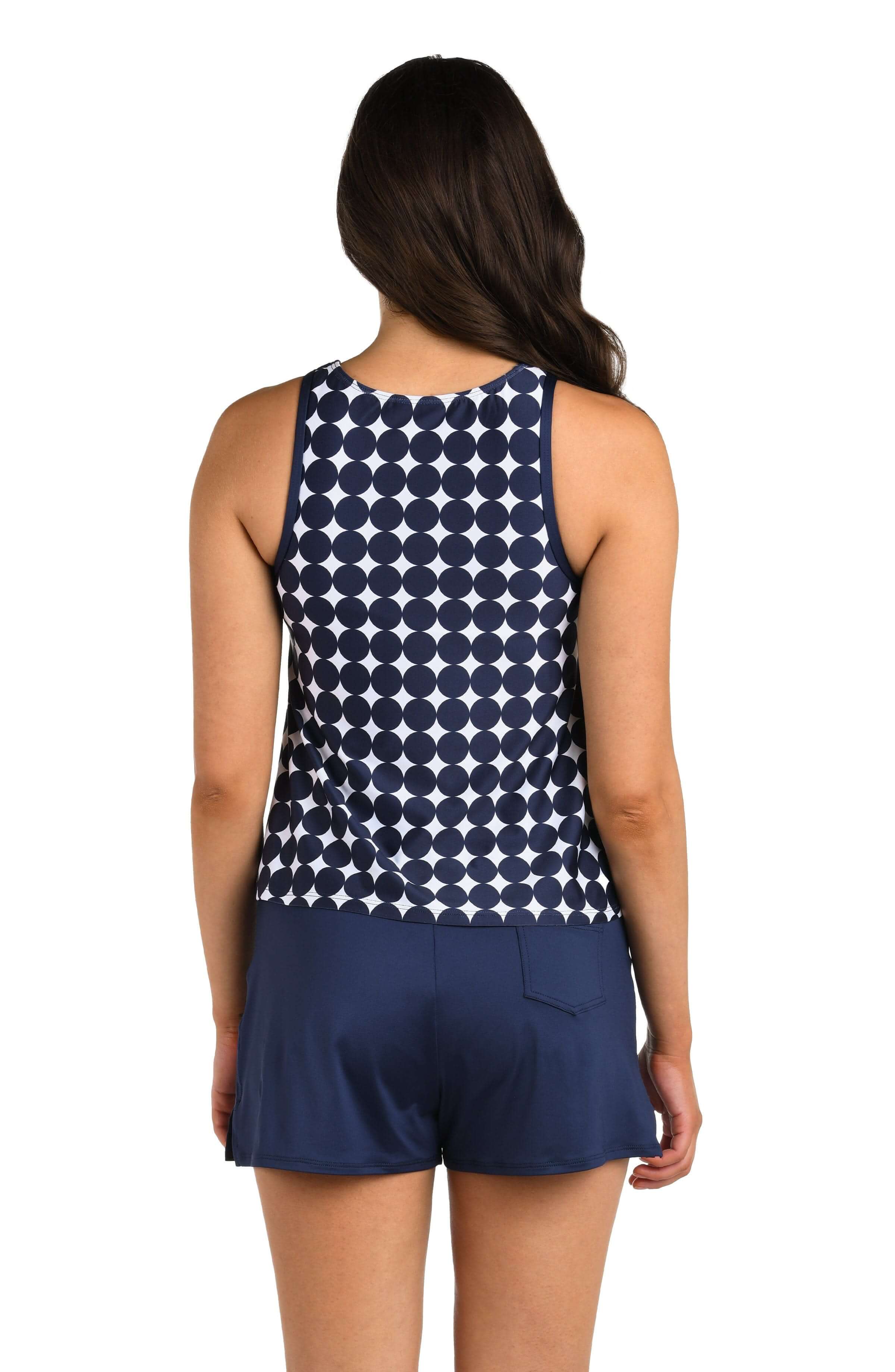 24th & Ocean Mod Illusions High Neck Over The Shoulder Tankini Top - FINAL SALE