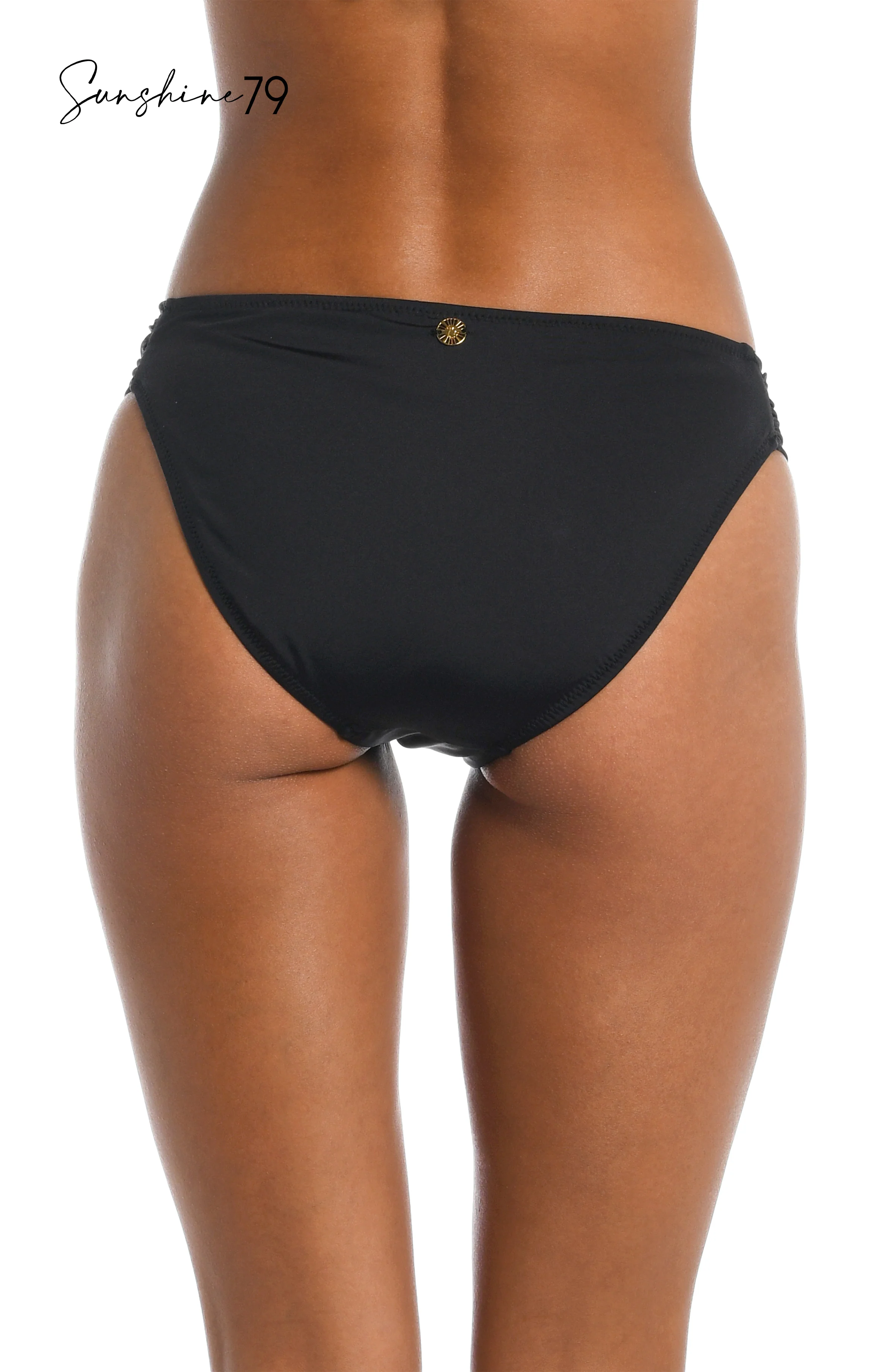 Sunshine 79 Sunshine Solids Side Shirred Hipster Bottom - Black