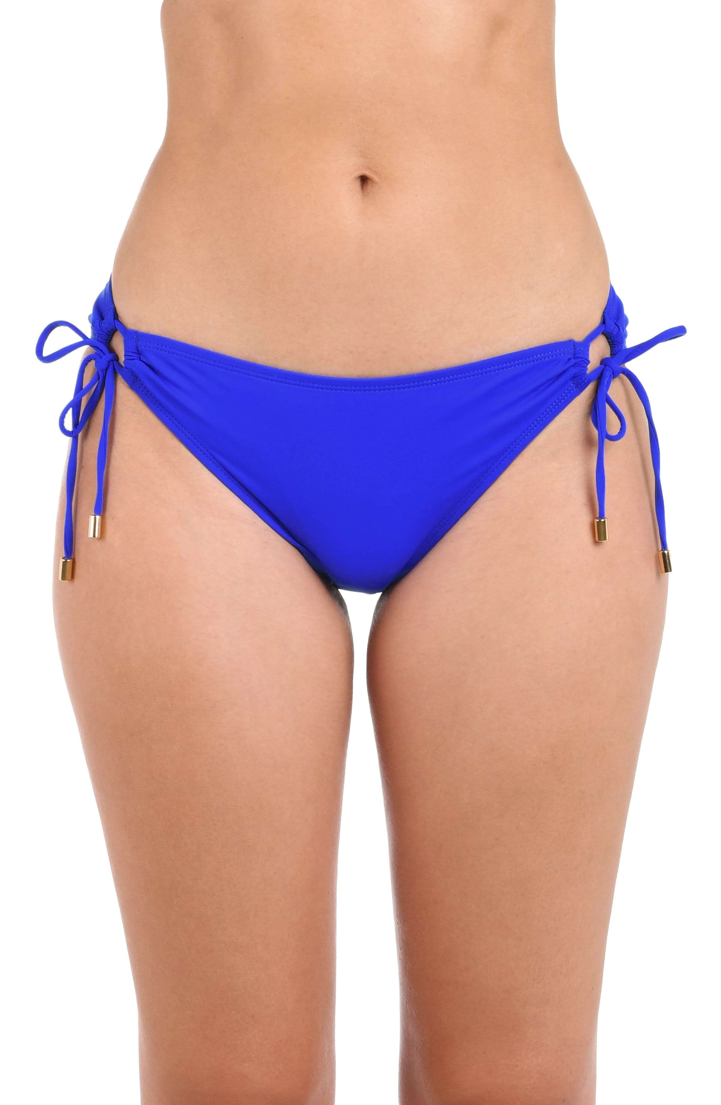 Island Goddess Side Tie Hipster Bottom - Sapphire