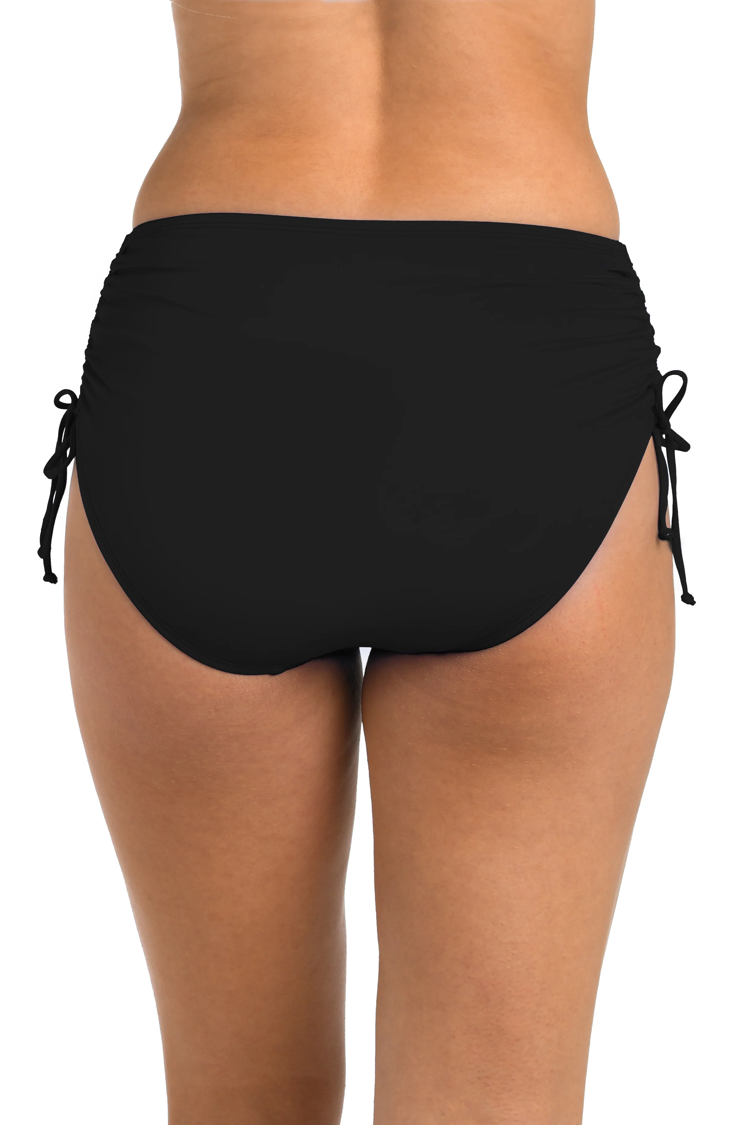 24th & Ocean Solid Mid Waist Side Tie Hipster Bottom