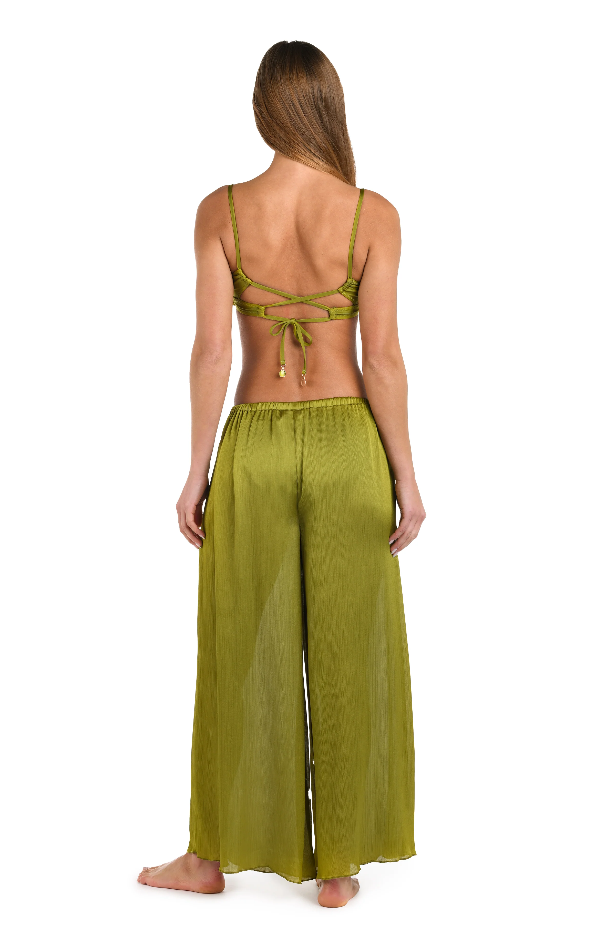Sunshine 79 Radiance Crinkle Beach Pant - Olive