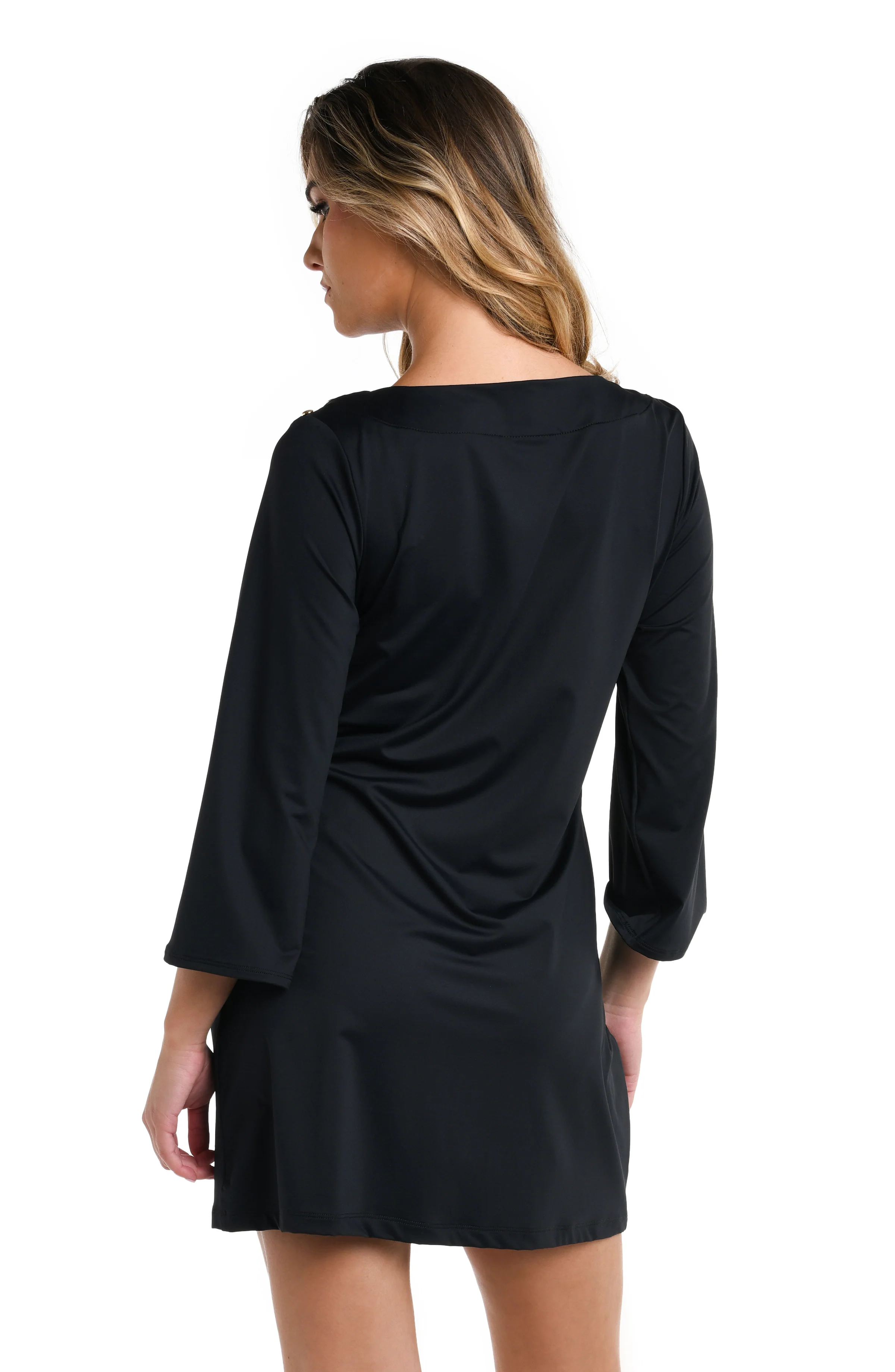 Slinky Jersey Boat Neck Tunic Cover Up - FINAL SALE